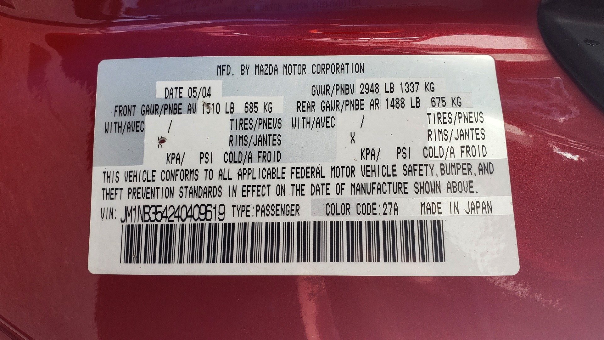 Used 2004 Mazda MX-5 MIATA 2DR CONVERTIBLE MAZDASPEED / GRAND TOURING PKG for sale Sold at Formula Imports in Charlotte NC 28227 78