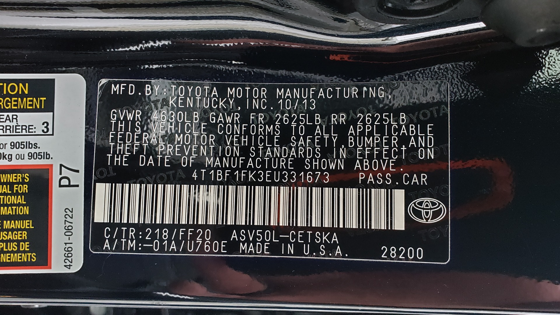 Used 2014 Toyota CAMRY SE SEDAN / 2.5L 4-CYL / 6-SPD AUTO / 17IN ALLOY WHEELS for sale Sold at Formula Imports in Charlotte NC 28227 84