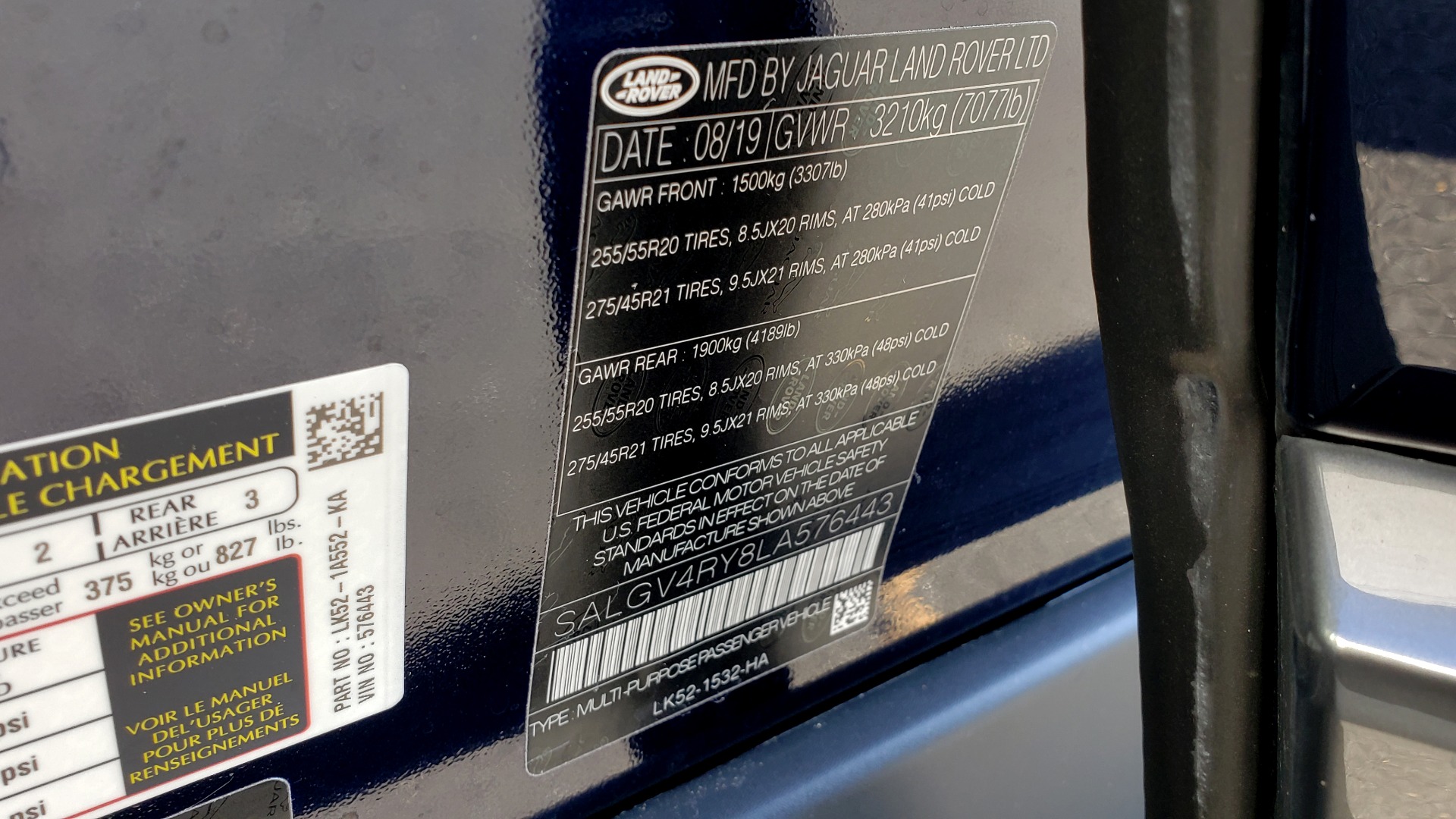 Used 2020 Land Rover RANGE ROVER AUTOBIOGRAPHY HYBRID / NAV / SUNROOF / REARVIEW for sale Sold at Formula Imports in Charlotte NC 28227 99