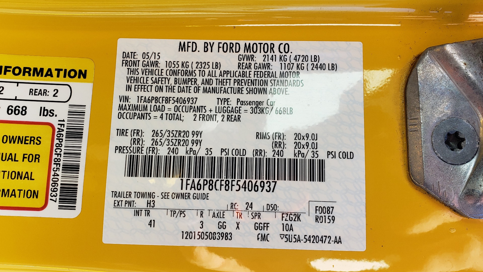 Used 2015 Ford MUSTANG GT 5.0L COUPE PREMIUM / 6-SPD MAN / SHAKER AUDIO / NAV for sale Sold at Formula Imports in Charlotte NC 28227 83