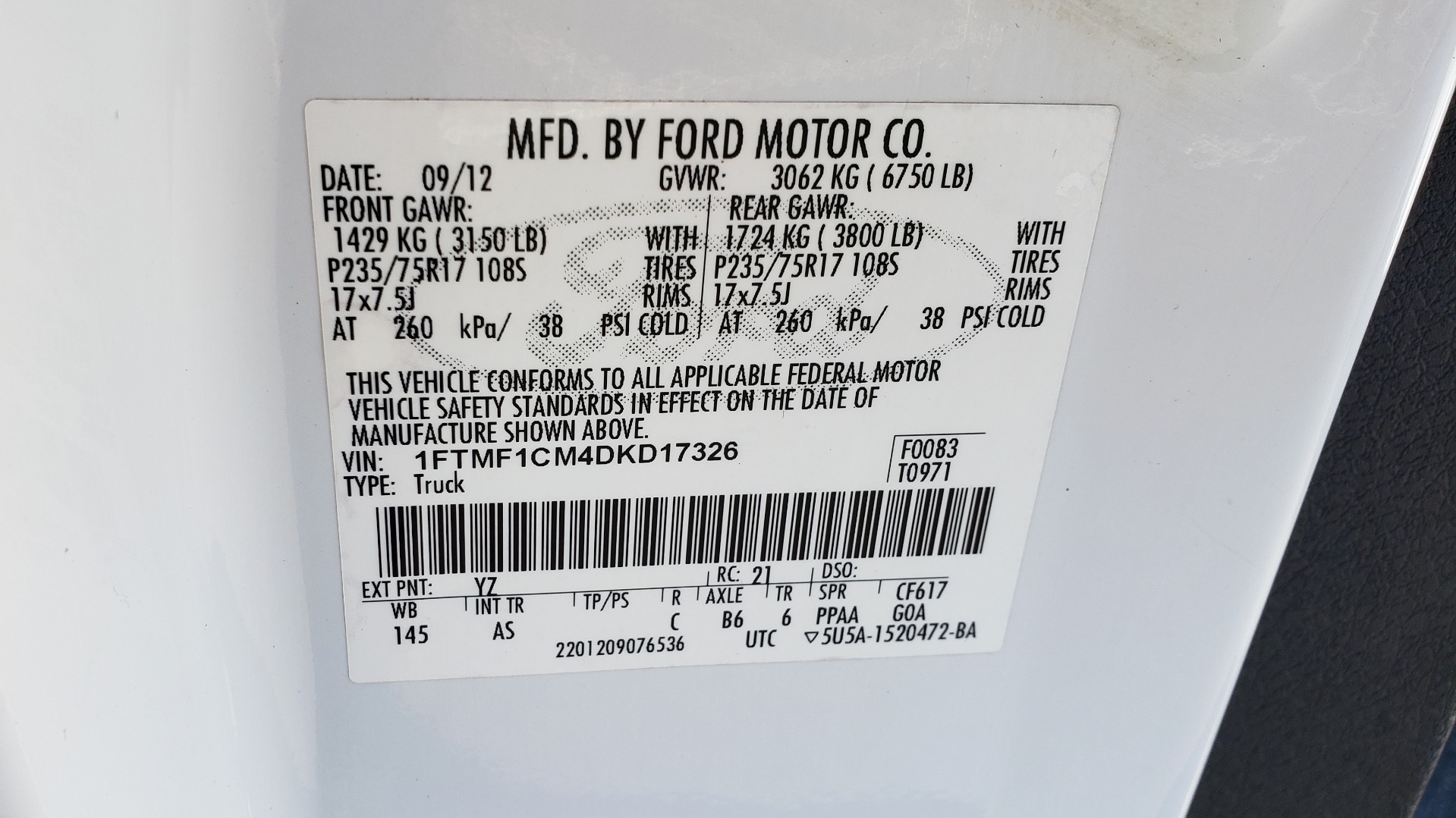 Used 2013 Ford F-150 XL / 2WD / V6 / AUTO / LONG BED / 145IN WB / WORK TRUCK for sale Sold at Formula Imports in Charlotte NC 28227 61