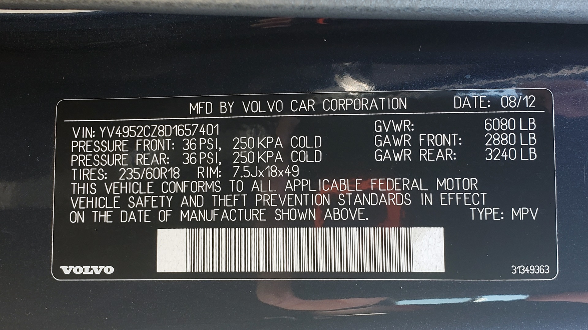 Used 2013 Volvo XC90 PREMIUM PLUS / AWD / HEATED SEATS / SUNROOF / 3-ROW / REARVIEW for sale Sold at Formula Imports in Charlotte NC 28227 93