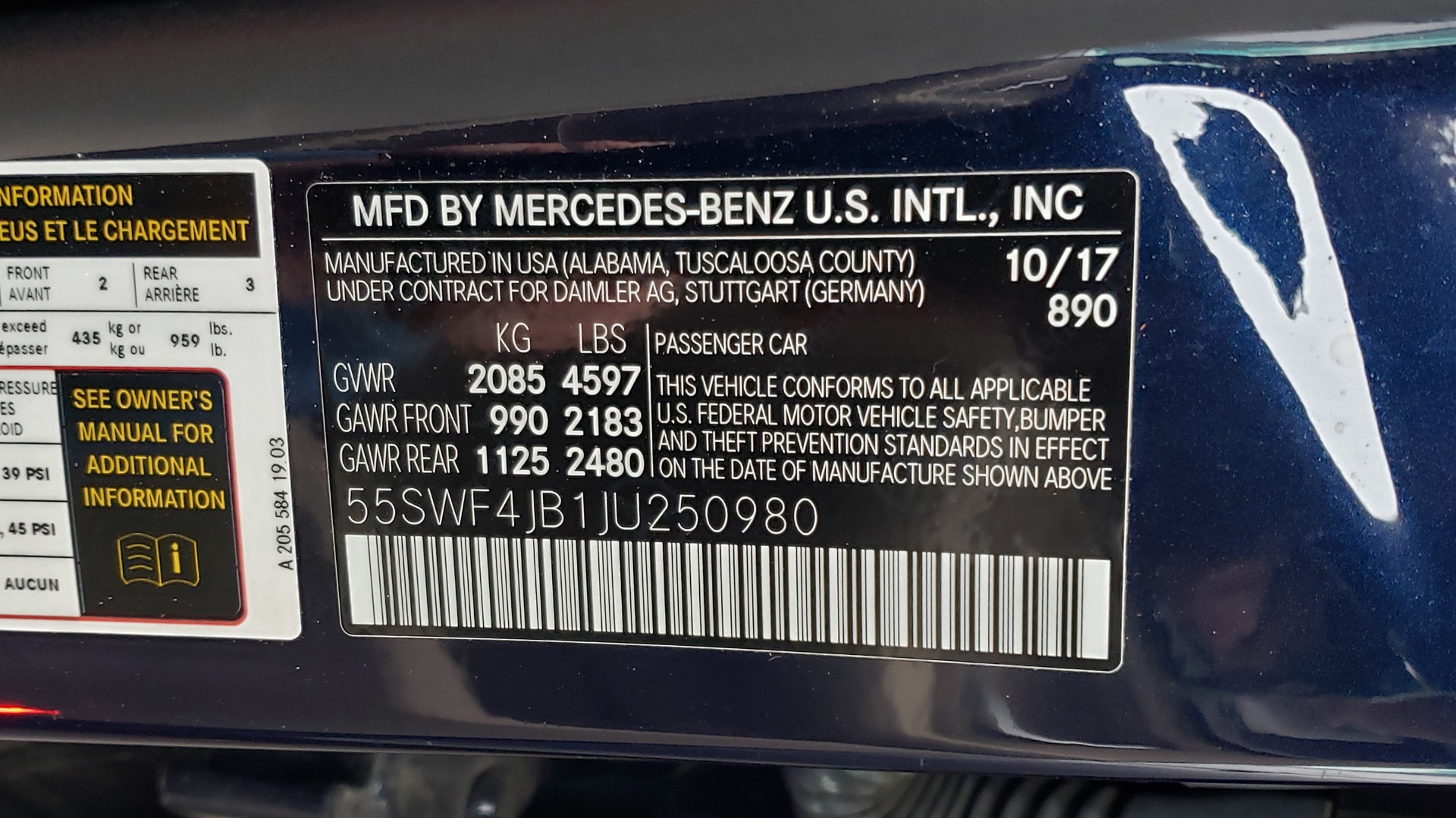 Used 2018 Mercedes-Benz C-CLASS C 300 PREMIUM / SUNROOF / BURMESTER / BSM / REARVIEW for sale Sold at Formula Imports in Charlotte NC 28227 78