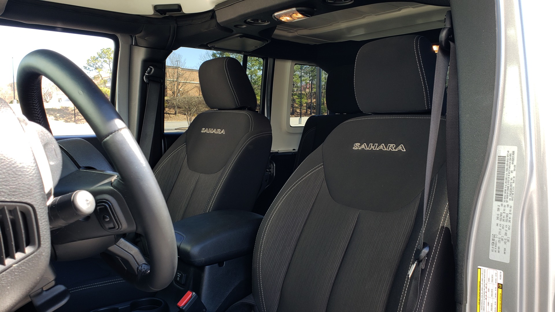 Used 2017 Jeep WRANGLER UNLIMITED SAHARA 4X4 / 3-PC FREEDOM TOP / 3.6L V6 / 5-SPD AUTO for sale Sold at Formula Imports in Charlotte NC 28227 39