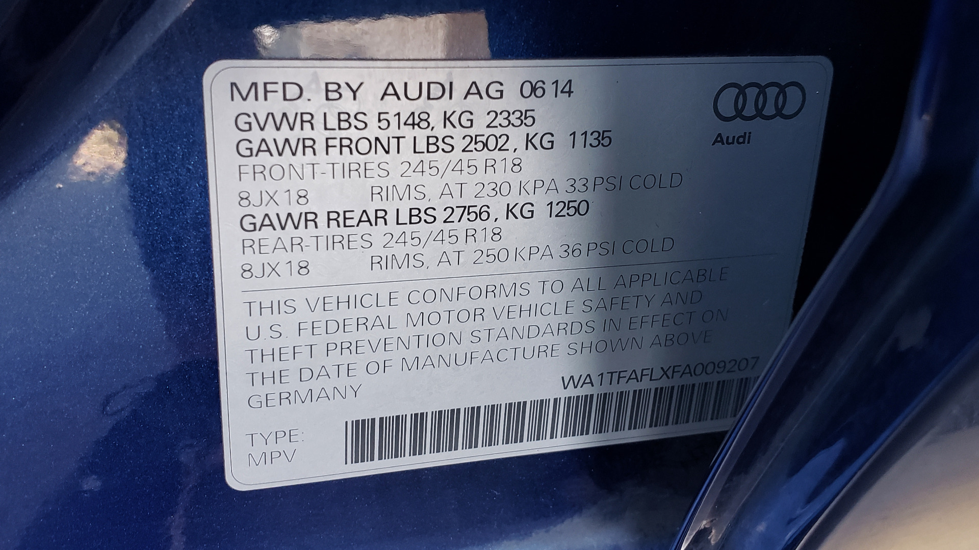 Used 2015 Audi ALLROADS PREMIUM / SUNROOF / ROOF-RACK / 18 INCH WHEELS for sale Sold at Formula Imports in Charlotte NC 28227 75