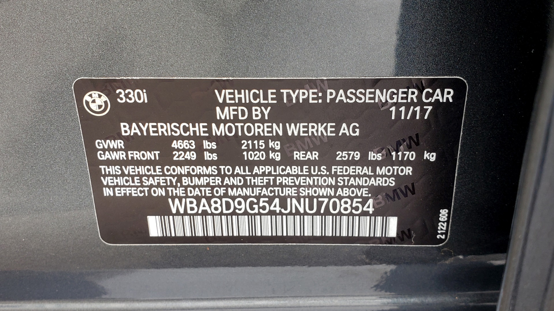Used 2018 BMW 3 SERIES 330I XDRIVE PREMIUM / CONV PKG NAV / BLIND SPOT / HTD STS / REARVIEW for sale Sold at Formula Imports in Charlotte NC 28227 88