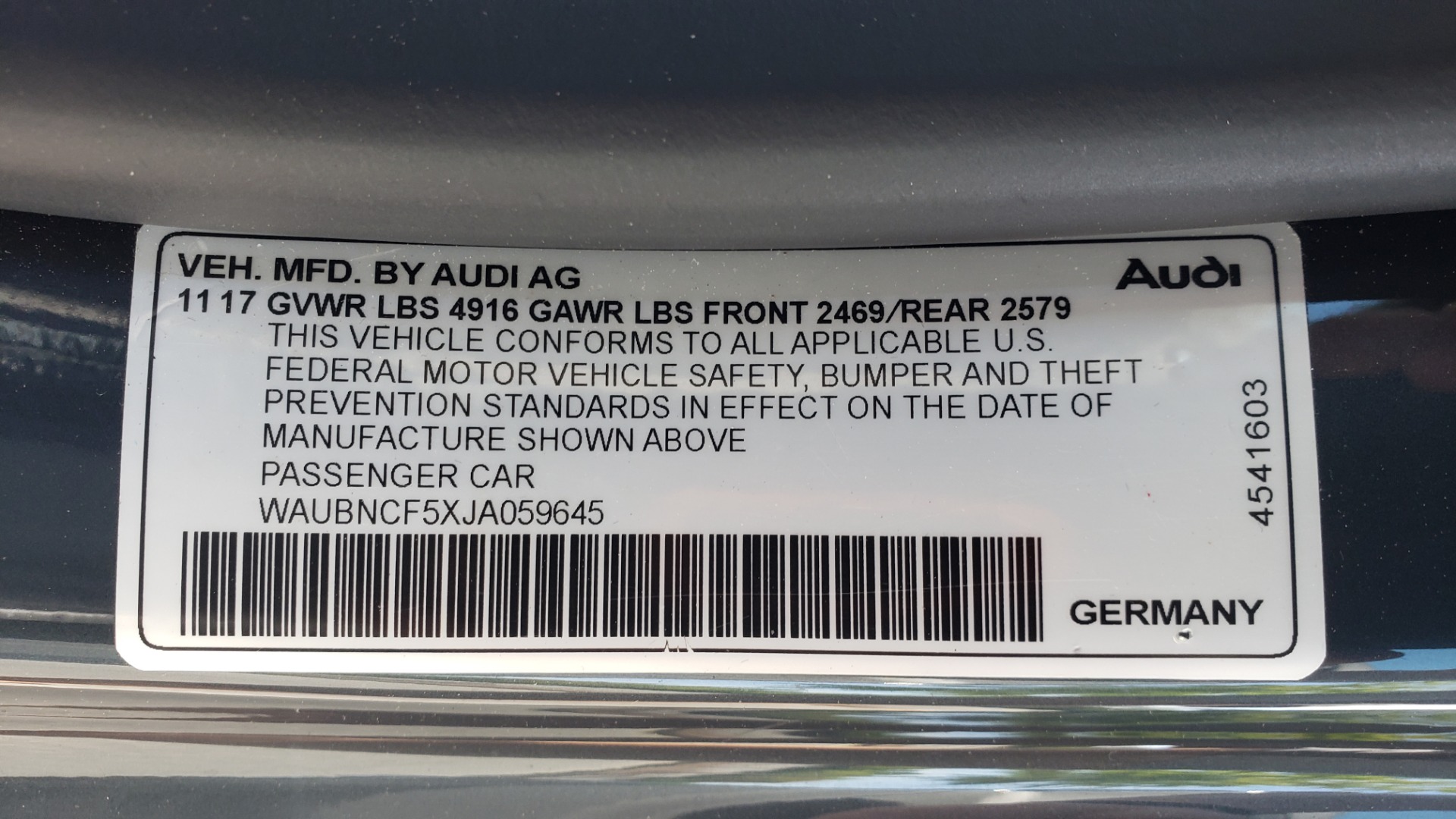 Used 2018 Audi A5 SPORTBACK PREMIUM PLUS 2.0T / AWD / NAV / B&O SND / SUNROOF / REARVIEW for sale Sold at Formula Imports in Charlotte NC 28227 86