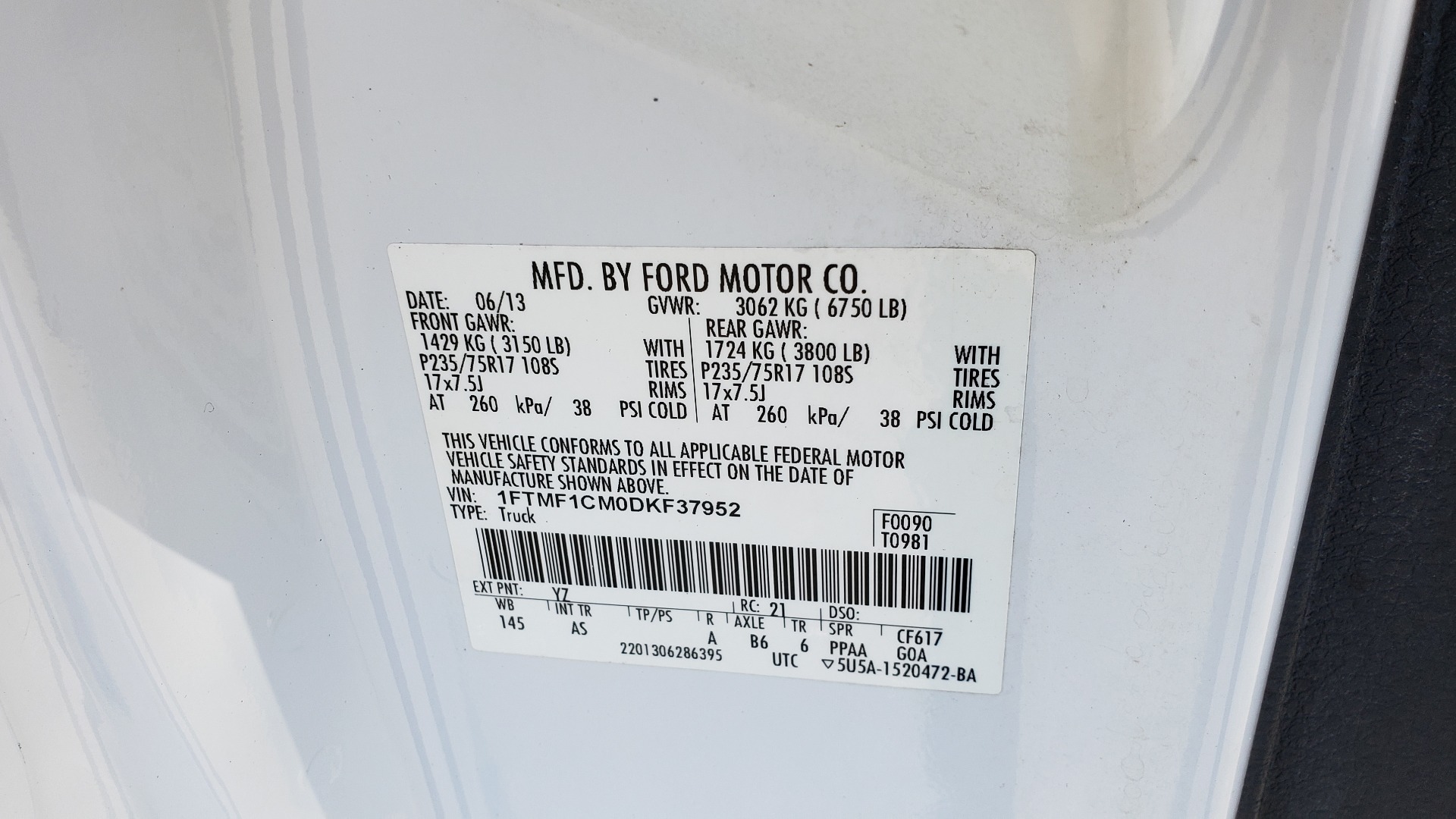 Used 2013 Ford F-150 XL 4X2 REG CAB / 3.7L V6 / 6-SPD AUTO / WORK TRUCK for sale Sold at Formula Imports in Charlotte NC 28227 48