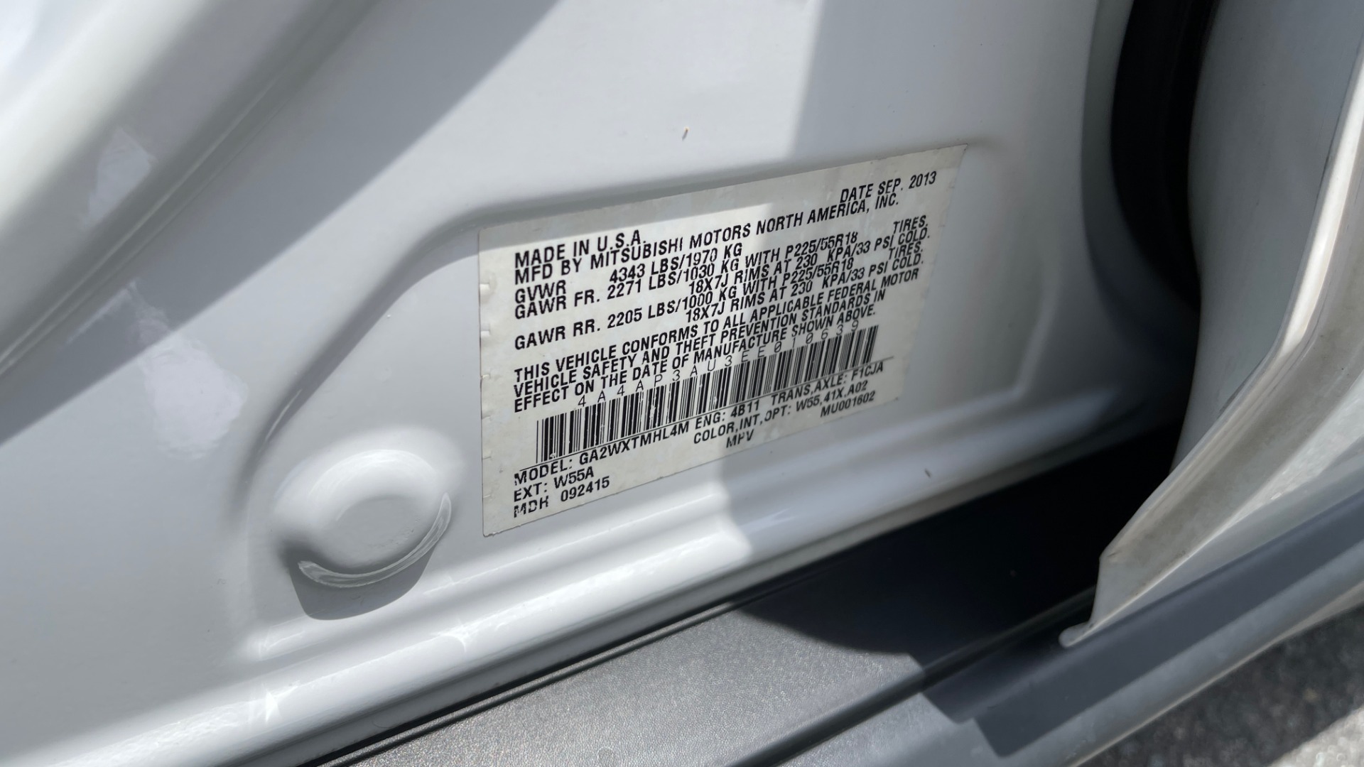 Used 2014 Mitsubishi OUTLANDER SPORT ES 2WD / 2.0L / CVT TRANS / 18IN WHEELS / 31MPG for sale Sold at Formula Imports in Charlotte NC 28227 65
