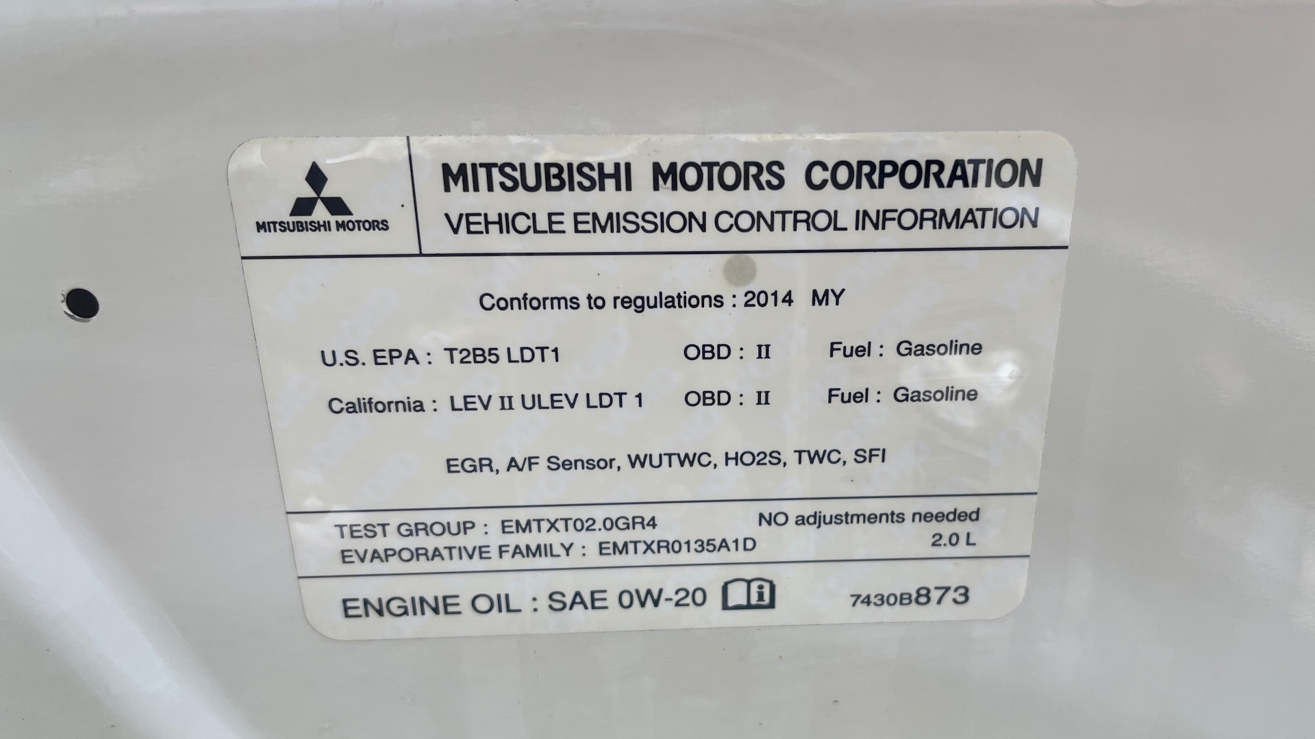 Used 2014 Mitsubishi OUTLANDER SPORT ES 2WD / 2.0L / CVT TRANS / 18IN WHEELS / 31MPG for sale Sold at Formula Imports in Charlotte NC 28227 9