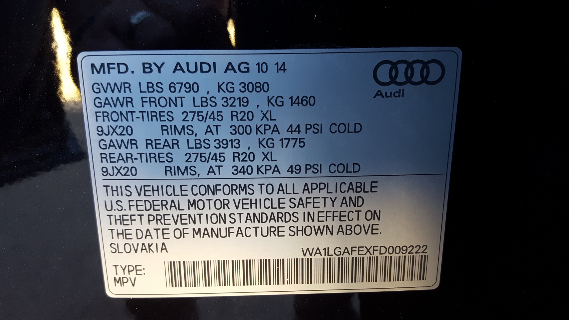 Used 2015 Audi Q7 3.0T PREMIUM PLUS TIPTRONIC / NAV / OFFROAD PLUS / WARM WEATHER / COLD WEAT for sale Sold at Formula Imports in Charlotte NC 28227 88