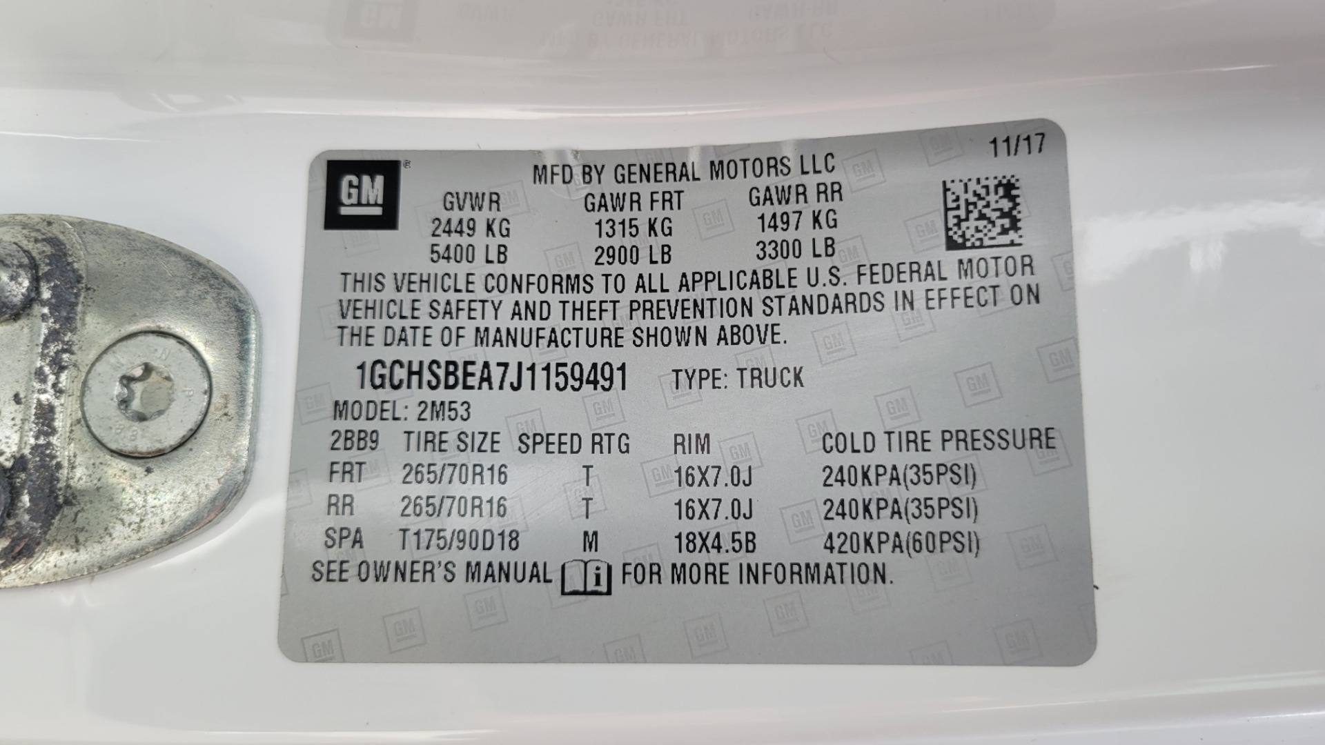 Used 2018 Chevrolet COLORADO EXT CAB / 2.5L / 2WD / 6-SPD AUTO / WORK TRUCK / REARVIEW for sale Sold at Formula Imports in Charlotte NC 28227 69