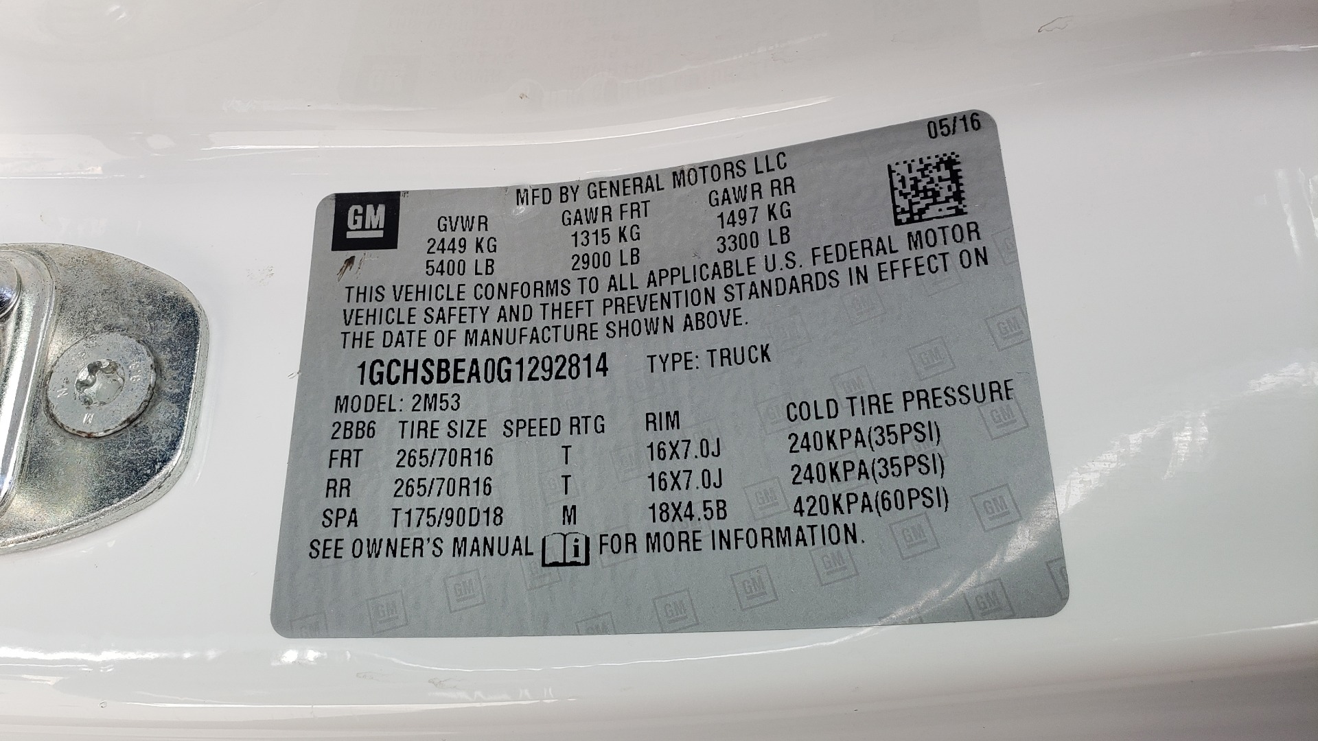 Used 2016 Chevrolet COLORADO 2WD WT / EXT CAB / 128.3 WB / 4-CYL / 6-SPD AUTO / REARVIEW for sale Sold at Formula Imports in Charlotte NC 28227 82