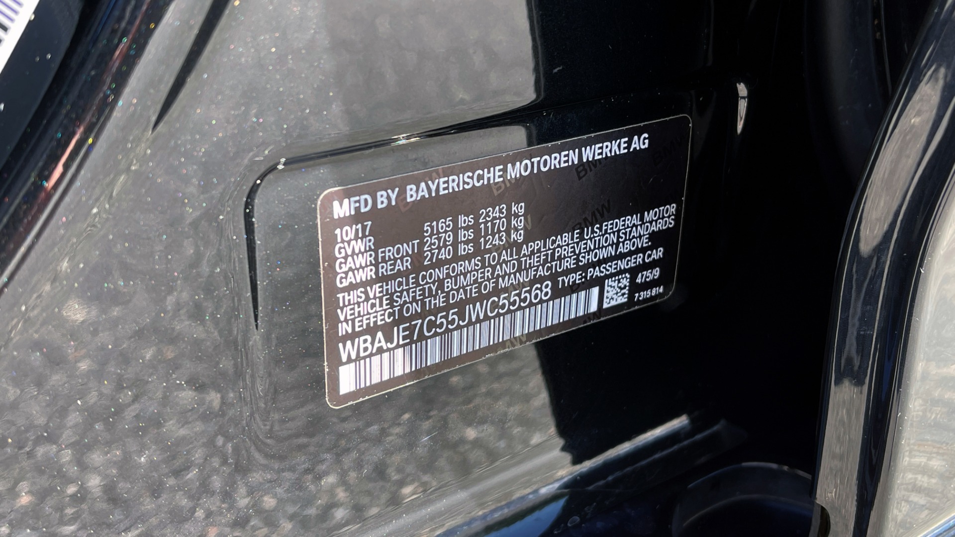 Used 2018 BMW 5 SERIES 540I XDRIVE PREMIUM / NAV / PARK ASST / WIRELESS CHARGING H/K SND for sale Sold at Formula Imports in Charlotte NC 28227 91