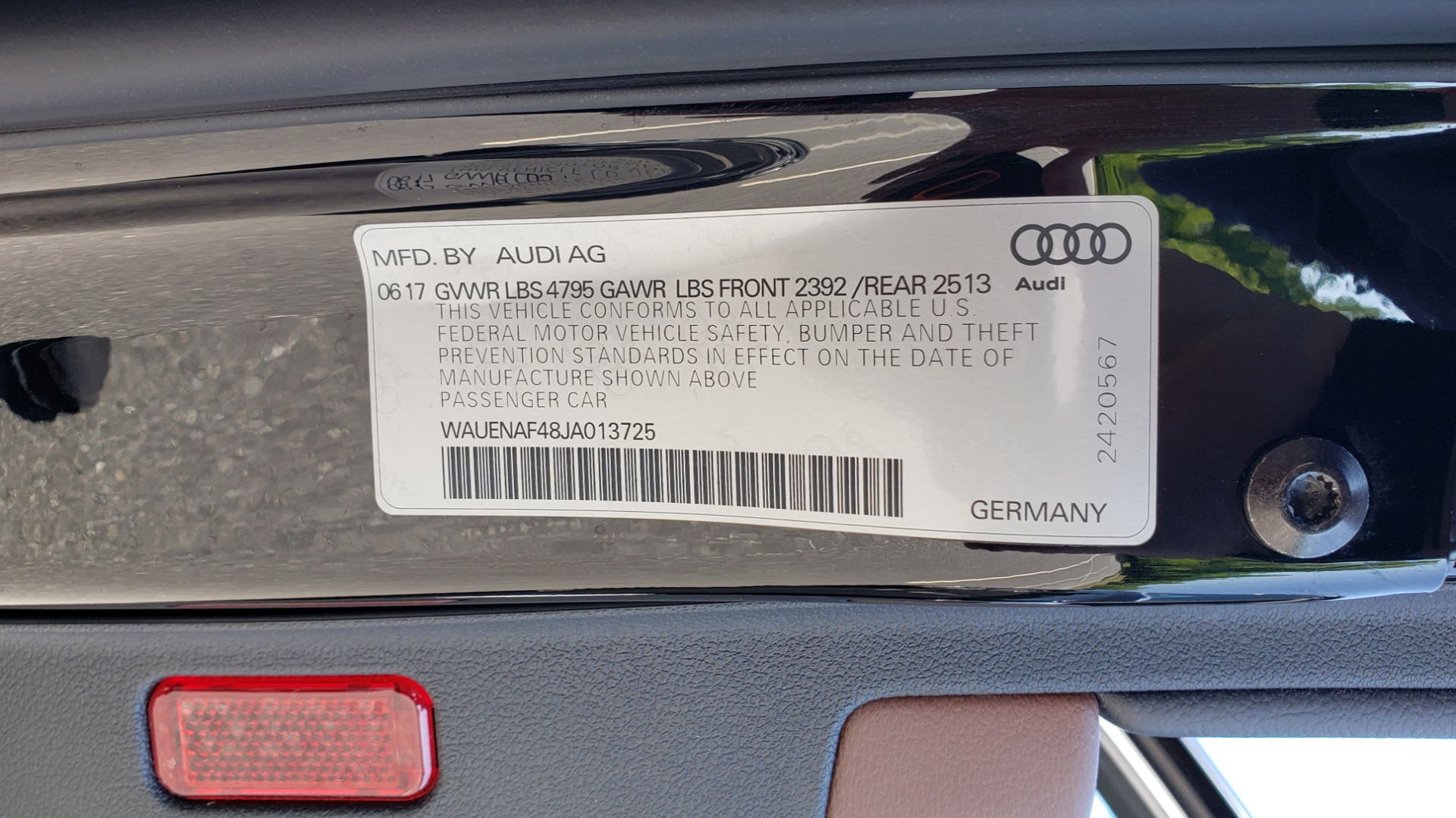 Used 2018 Audi A4 PREMIUM PLUS 2.0T / NAV / SUNROOF / B&O SND / CLD WTHR / REARVIEW for sale Sold at Formula Imports in Charlotte NC 28227 87