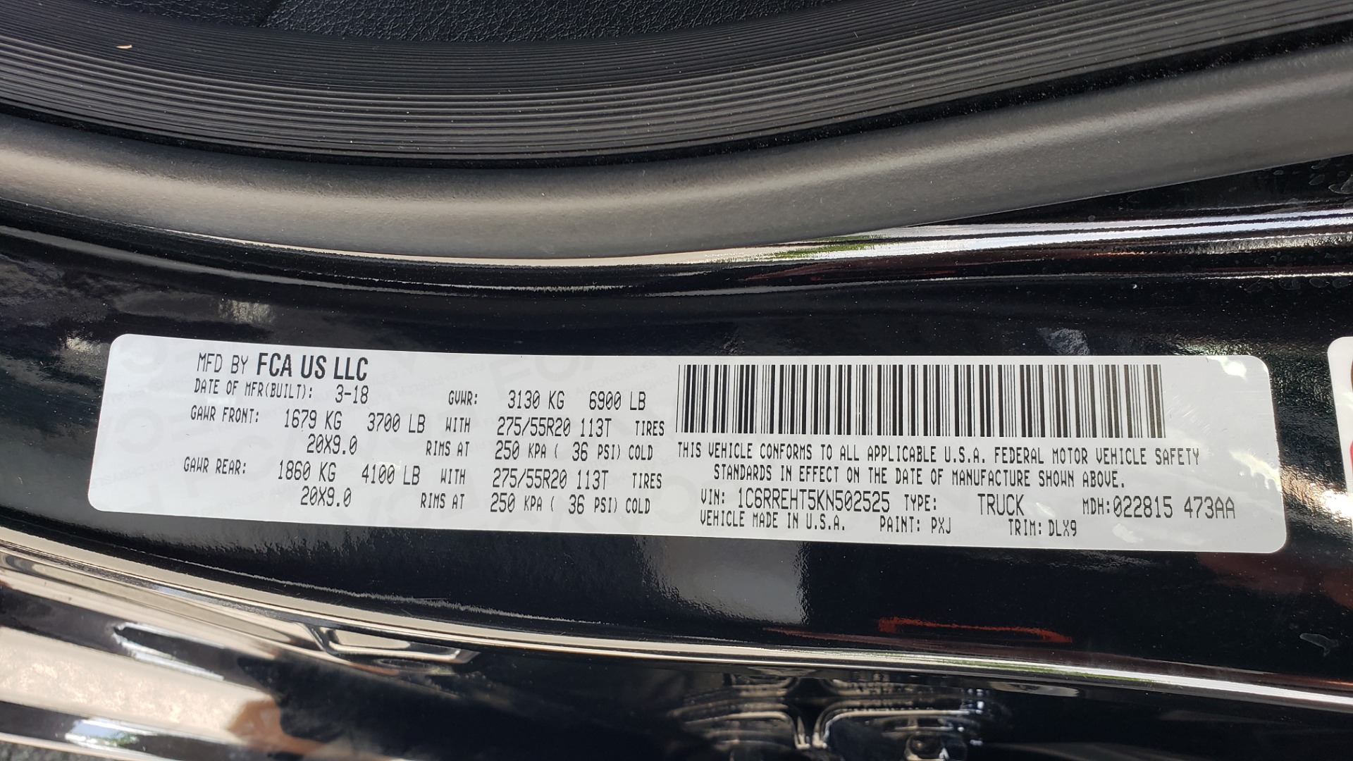 Used 2019 Ram 1500 LIMITED / NAV / PANO-ROOF / TOW PKG / H/K SND / REARVIEW for sale Sold at Formula Imports in Charlotte NC 28227 103