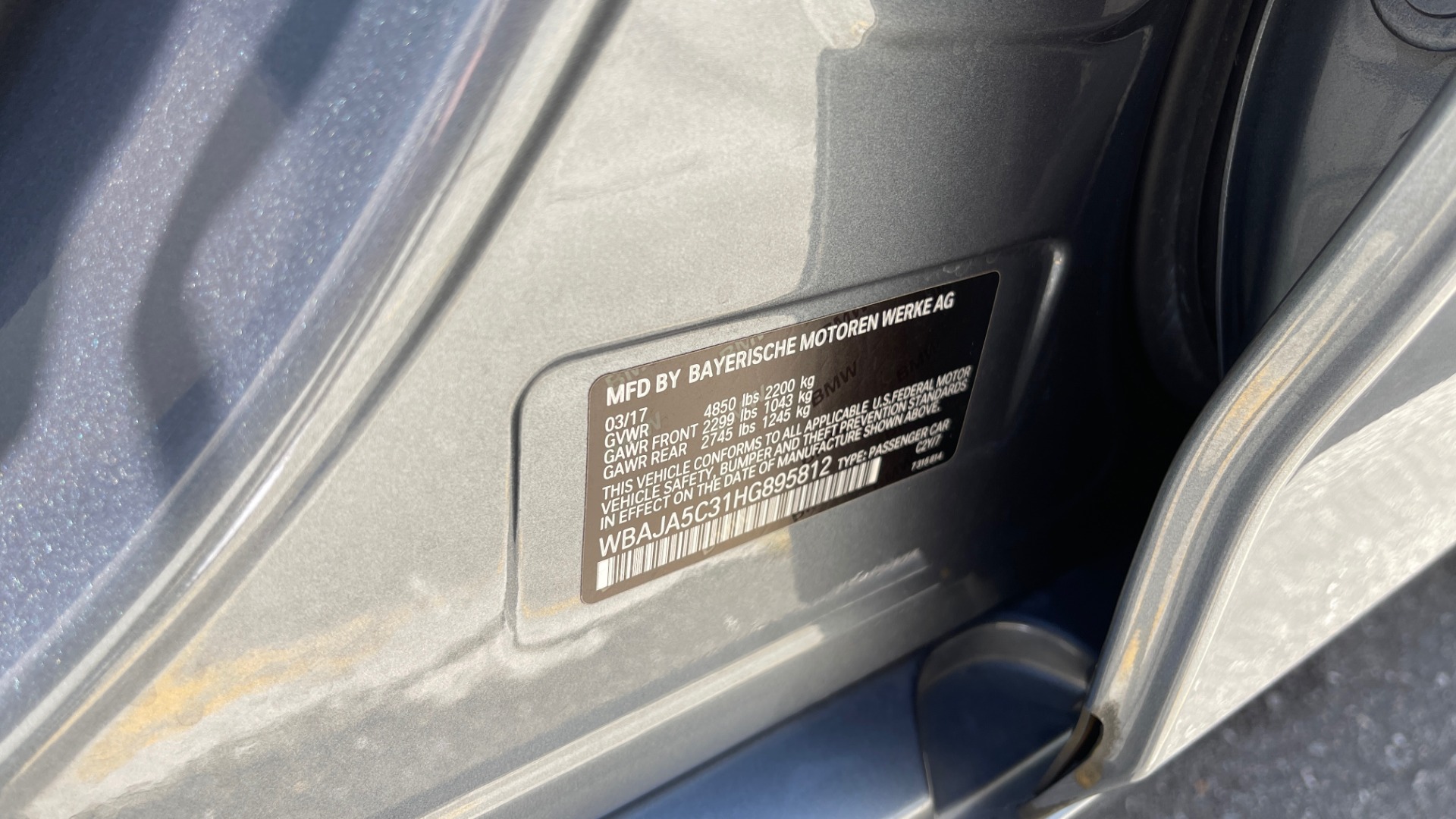 Used 2017 BMW 5 SERIES 530I PREMIUM / WIFI / NAV / SUNROOF / AUTO CLIMATE CONTROL for sale Sold at Formula Imports in Charlotte NC 28227 28