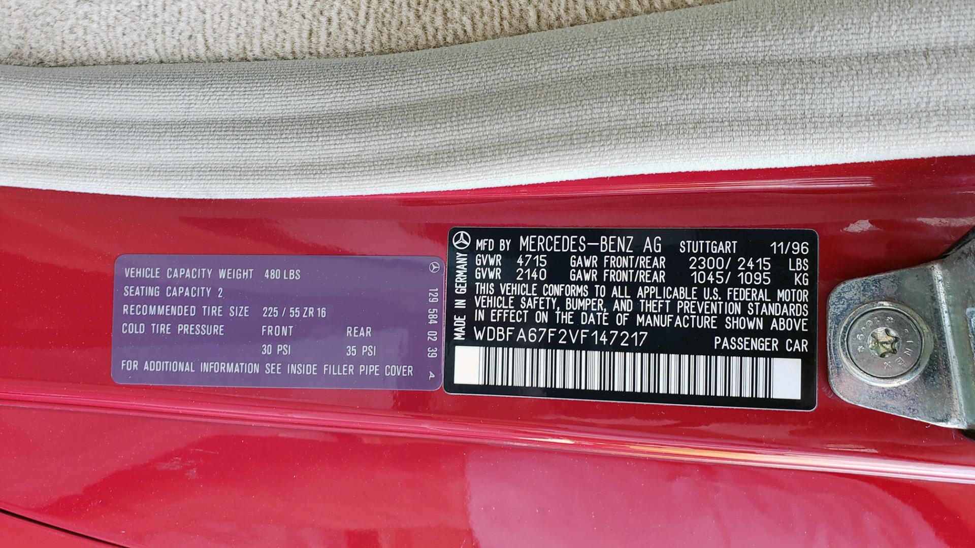 Used 1997 Mercedes-Benz SL-Class Roadster / BOSE / TWO-TOPS for sale Sold at Formula Imports in Charlotte NC 28227 48