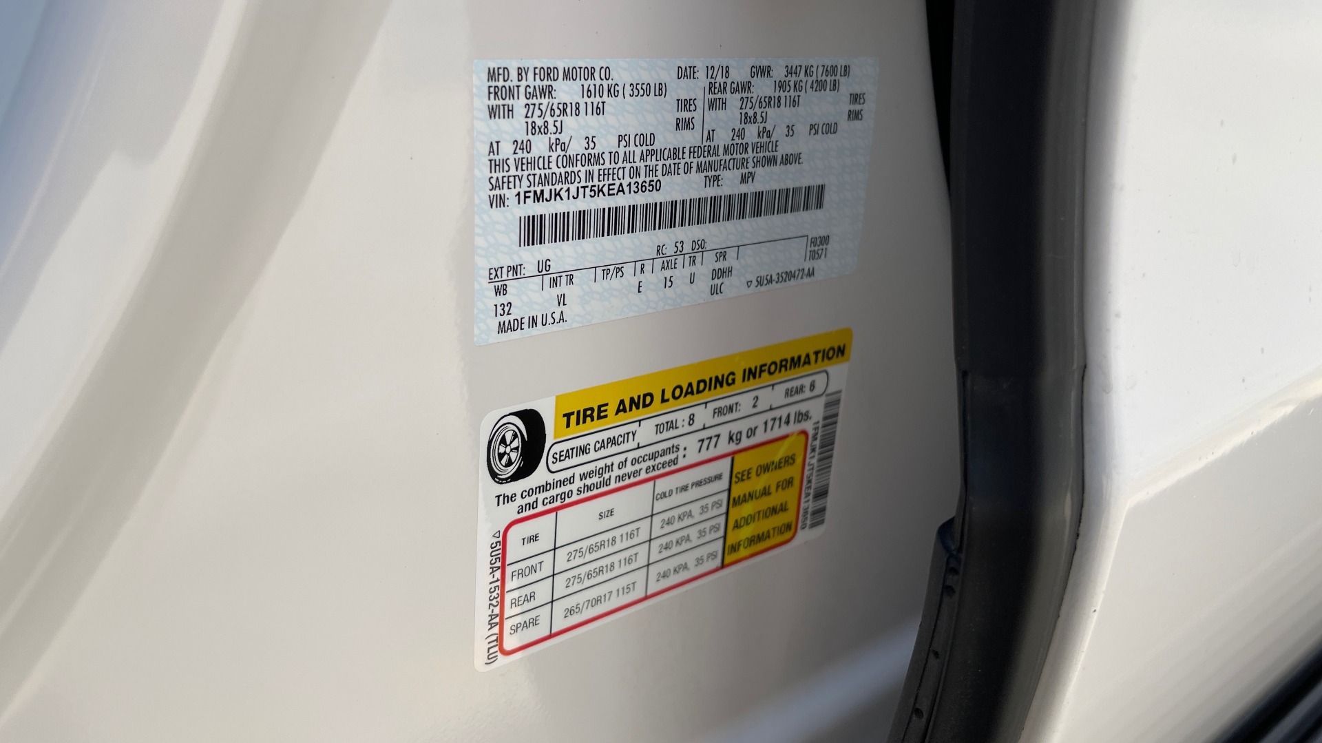 Used 2019 Ford EXPEDITION MAX XLT / 3.5L ECOBOOST / NAV / PANO-ROOF / 3-ROWS / REARVIEW for sale Sold at Formula Imports in Charlotte NC 28227 28