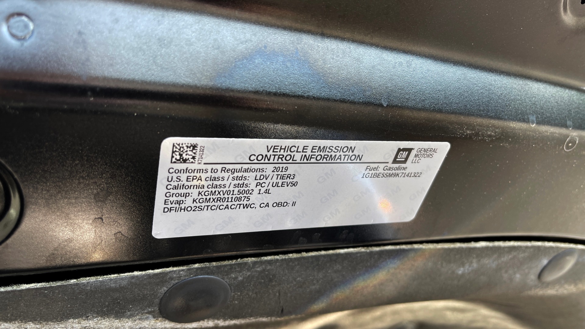 Used 2019 Chevrolet CRUZE LT / 1.4L TURBO / 6-SPD AUTO / AIR CONDITIONING / REARVIEW for sale Sold at Formula Imports in Charlotte NC 28227 9