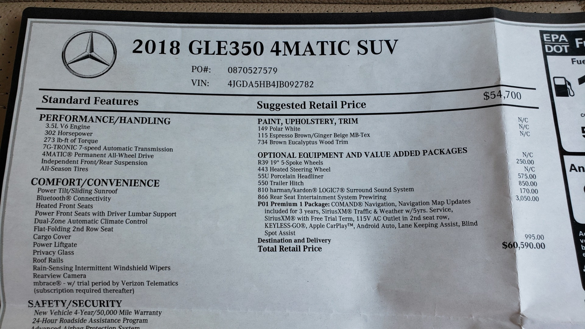 Used 2018 Mercedes-Benz GLE 350 4MATIC PREMIUM / NAV / SUNROOF / H/K SND / REARVIEW for sale Sold at Formula Imports in Charlotte NC 28227 88
