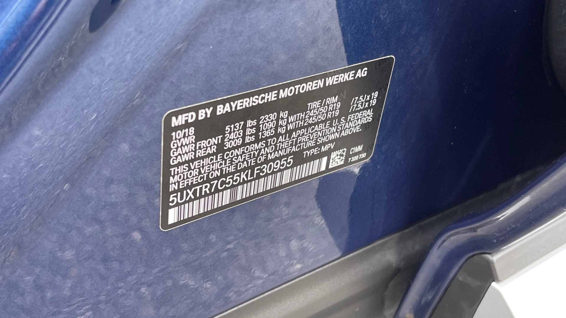 Used 2019 BMW X3 SDRIVE30I / NAV / PANO-ROOF / DRVR ASST / 19IN WHEELS / REARVIEW for sale Sold at Formula Imports in Charlotte NC 28227 67