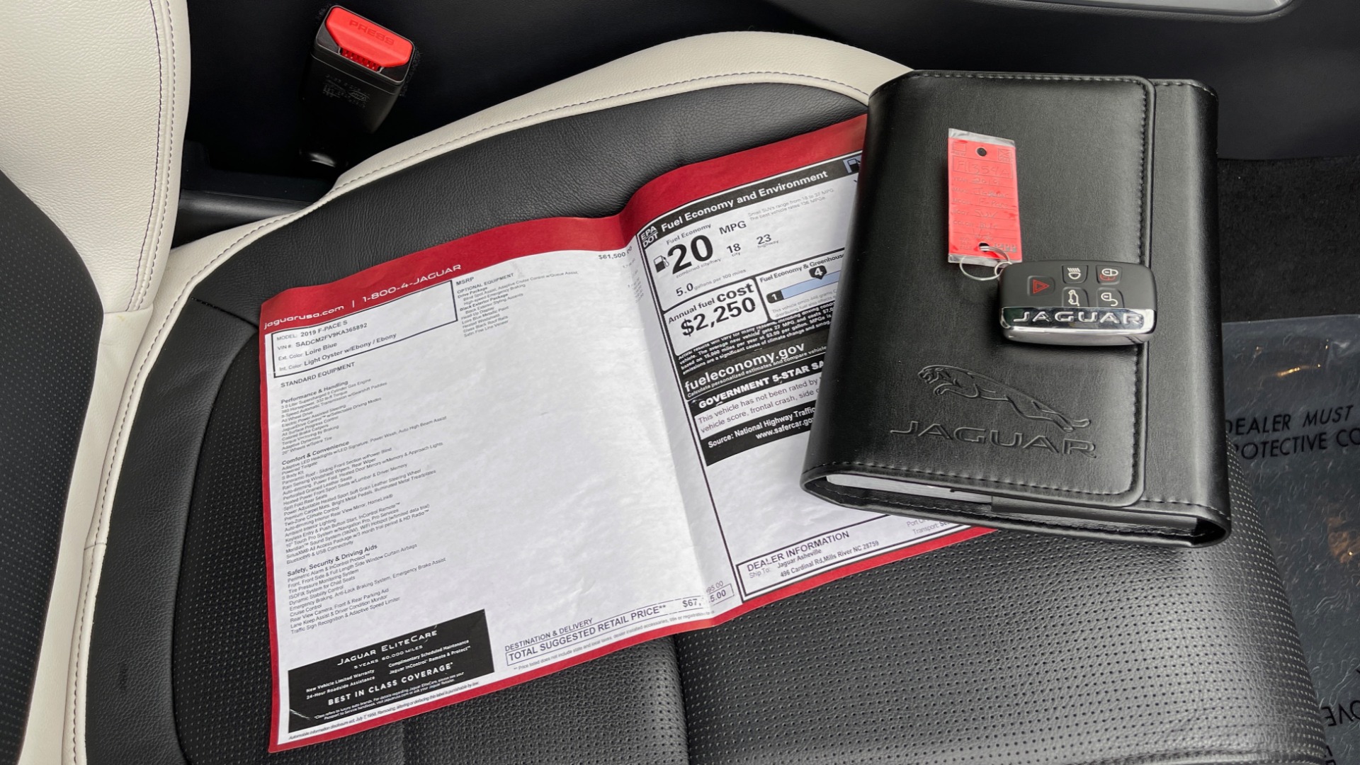 Used 2019 Jaguar F-PACE S / DRIVE PKG / BSA / HUD / BLACK EXT PKG / REARVIEW for sale $50,995 at Formula Imports in Charlotte NC 28227 76