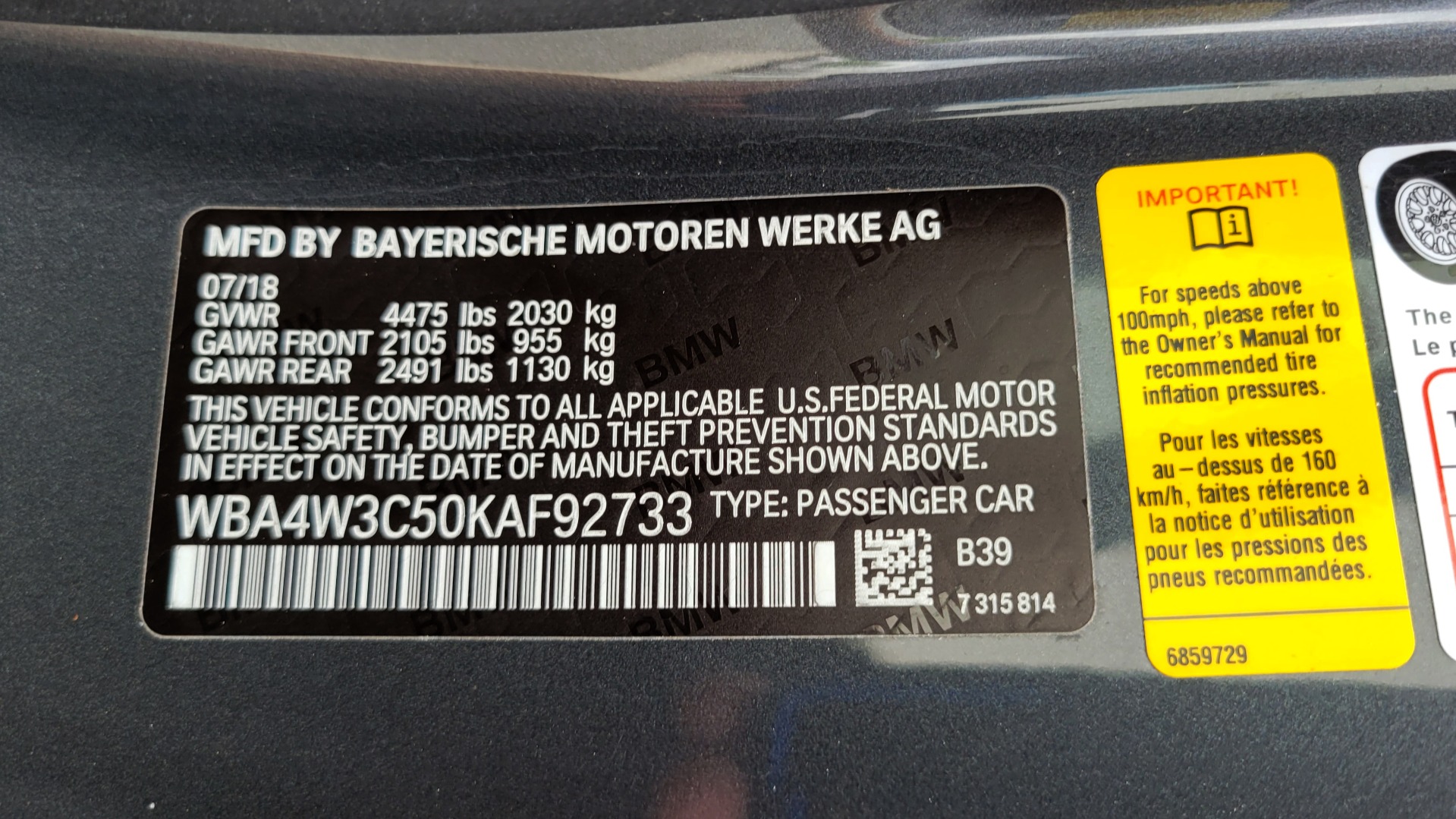 Used 2019 BMW 4 SERIES 430I COUPE 2.0L / RWD / DRVR ASST / CONV PKG / SUNROOF / REARVIEW for sale Sold at Formula Imports in Charlotte NC 28227 93