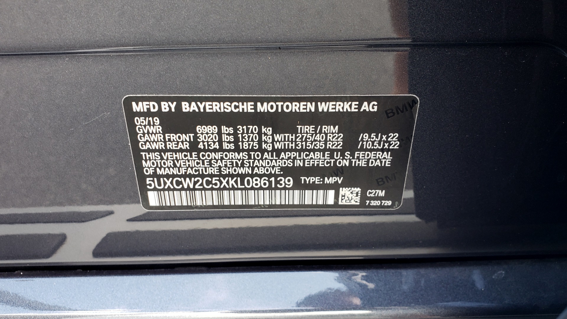 Used 2019 BMW X7 XDRIVE40I PREMIUM / LUXURY / COLD WEATHER / PARK ASST / PANORAMIC SKY / TOW for sale $75,999 at Formula Imports in Charlotte NC 28227 110