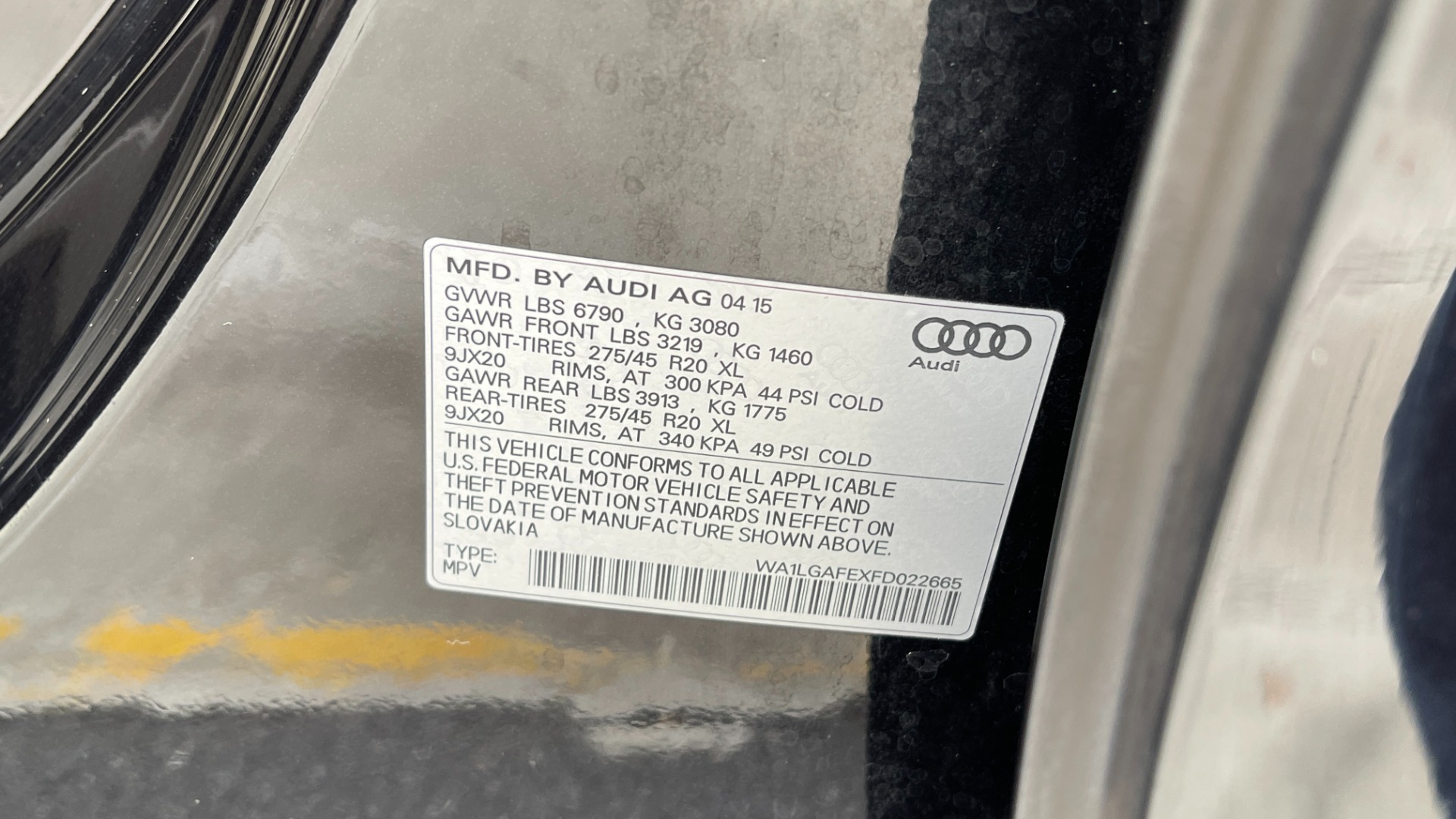 Used 2015 Audi Q7 3.0T PREMIUM PLUS / NAV / PANO-ROOF / BOSE / 3-ROW / REARVIEW for sale Sold at Formula Imports in Charlotte NC 28227 73