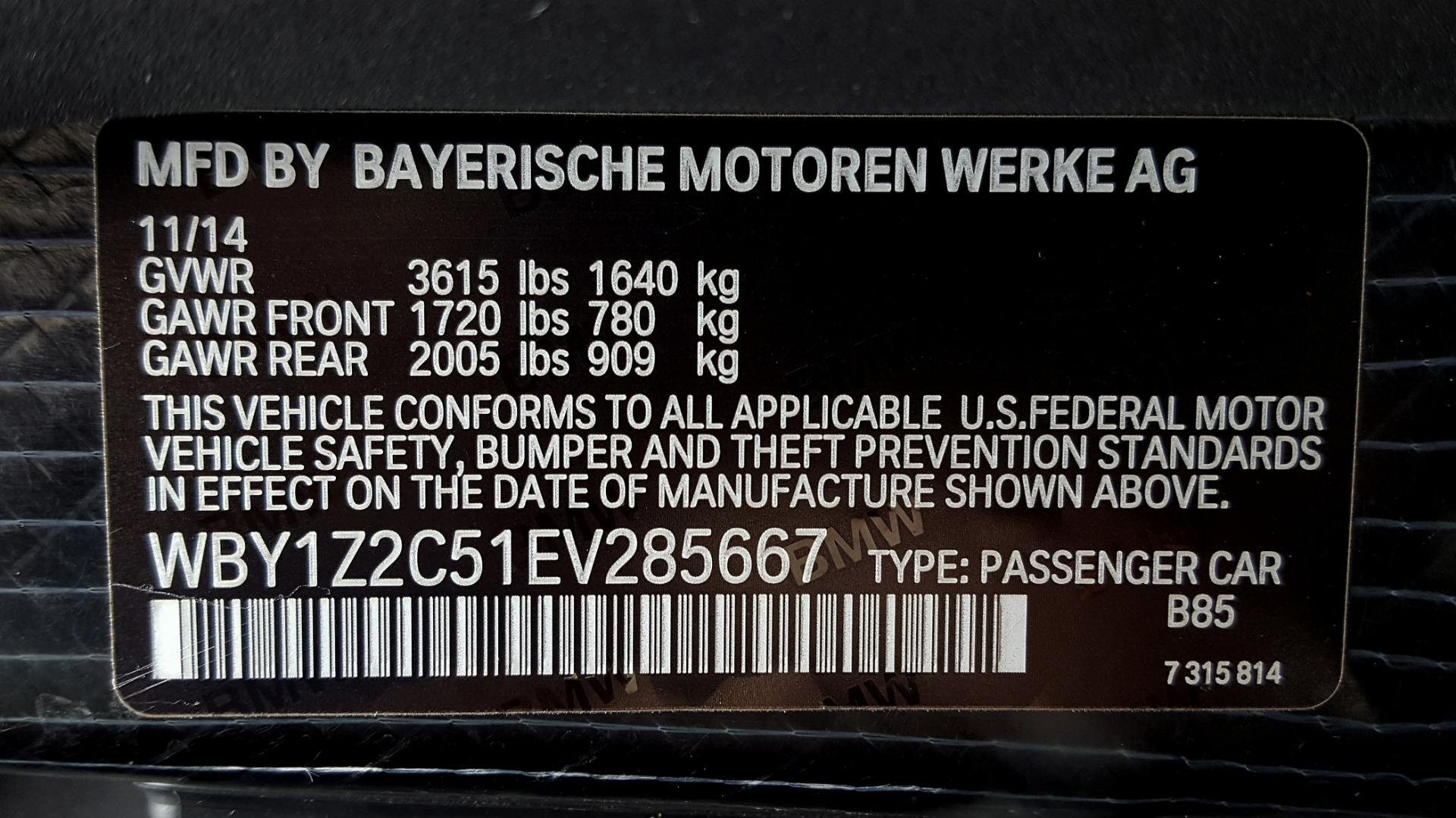 Used 2014 BMW i3 for sale Sold at Formula Imports in Charlotte NC 28227 78