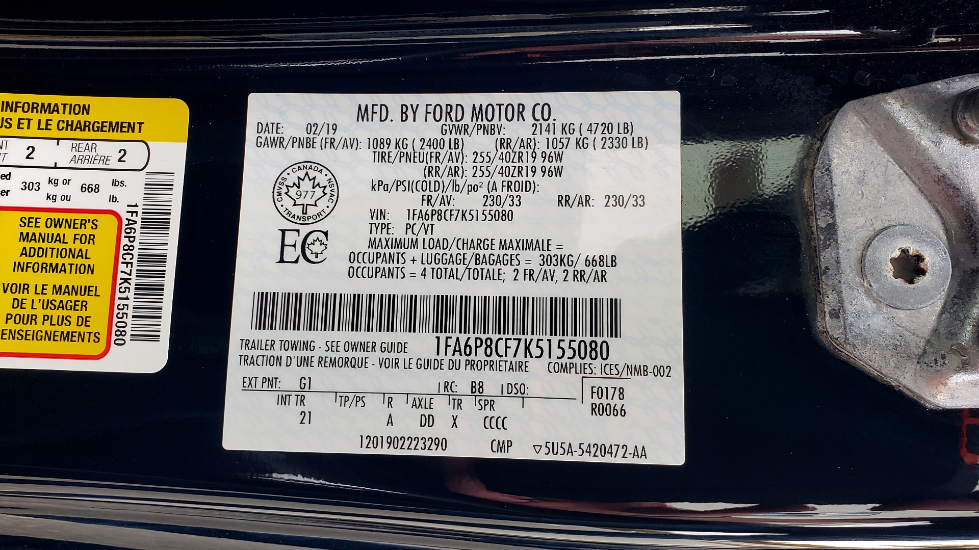 Used 2019 Ford Mustang GT for sale Sold at Formula Imports in Charlotte NC 28227 81