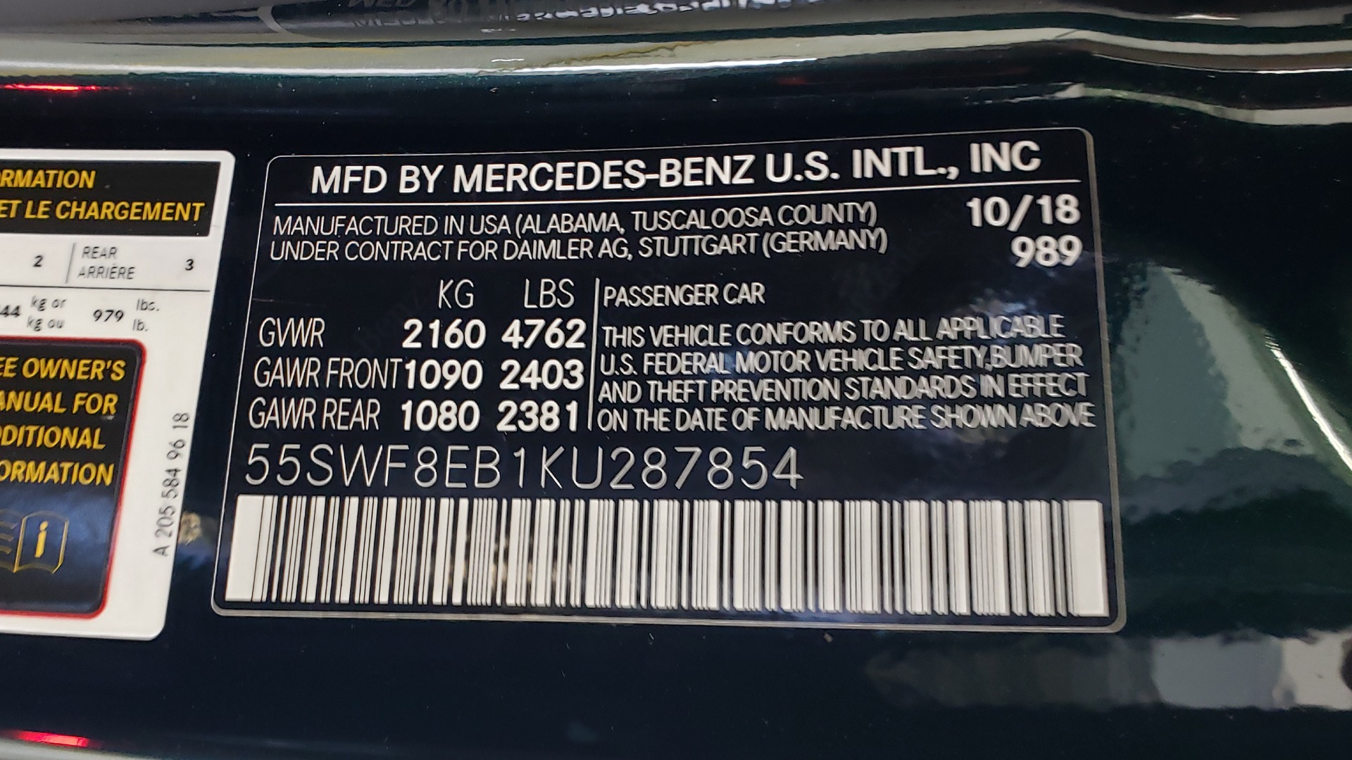 Used 2019 Mercedes-Benz C-CLASS C 300 4MATIC PREMIUM 2.0L SEDAN / BURMESTER SND / SUNROOF / BLIND SPOT ASST for sale Sold at Formula Imports in Charlotte NC 28227 79
