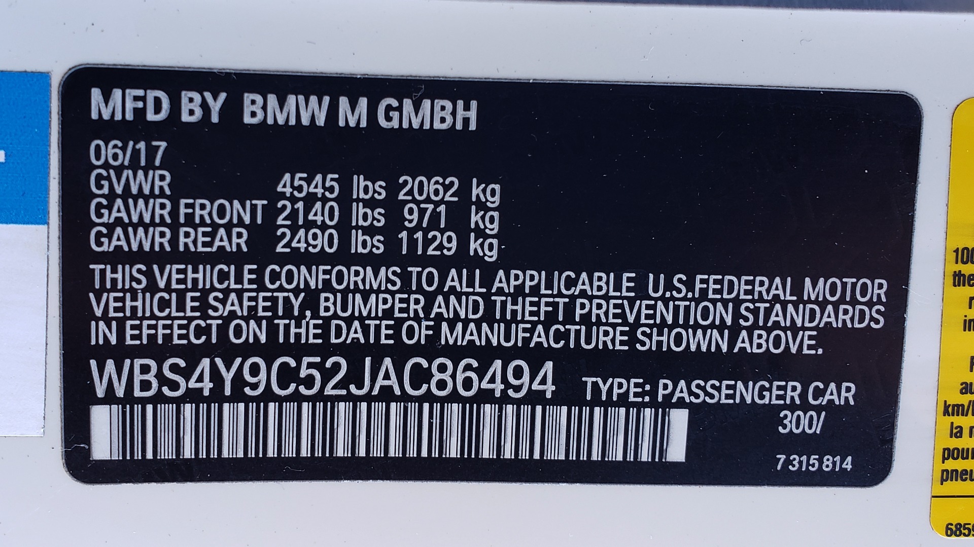 Used 2018 BMW M4 COMP PKG / EXEC / M-DRIVER / PARK CNTRL / ACTIVE BLIND SPOT for sale Sold at Formula Imports in Charlotte NC 28227 73