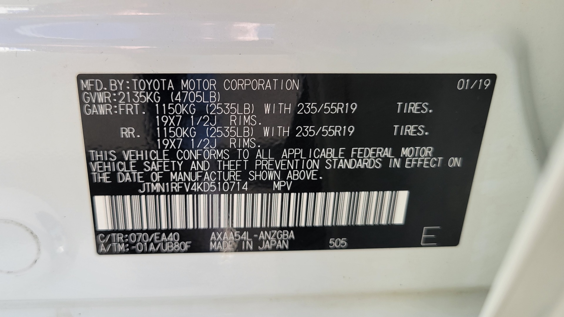 Used 2019 Toyota RAV4 Limited for sale $29,495 at Formula Imports in Charlotte NC 28227 92