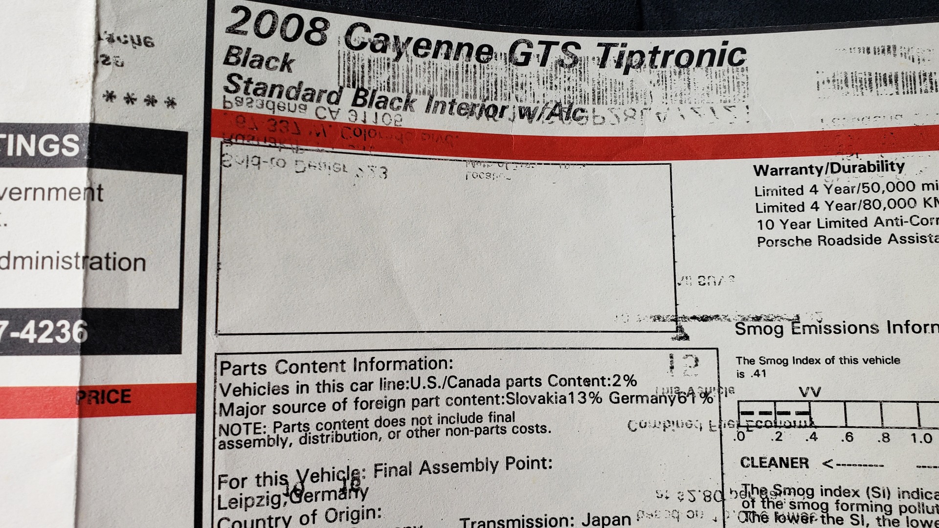 Used 2008 Porsche CAYENNE GTS TIPTRONIC / NAV / SUNROOF / REARVIEW / BOSE for sale Sold at Formula Imports in Charlotte NC 28227 112
