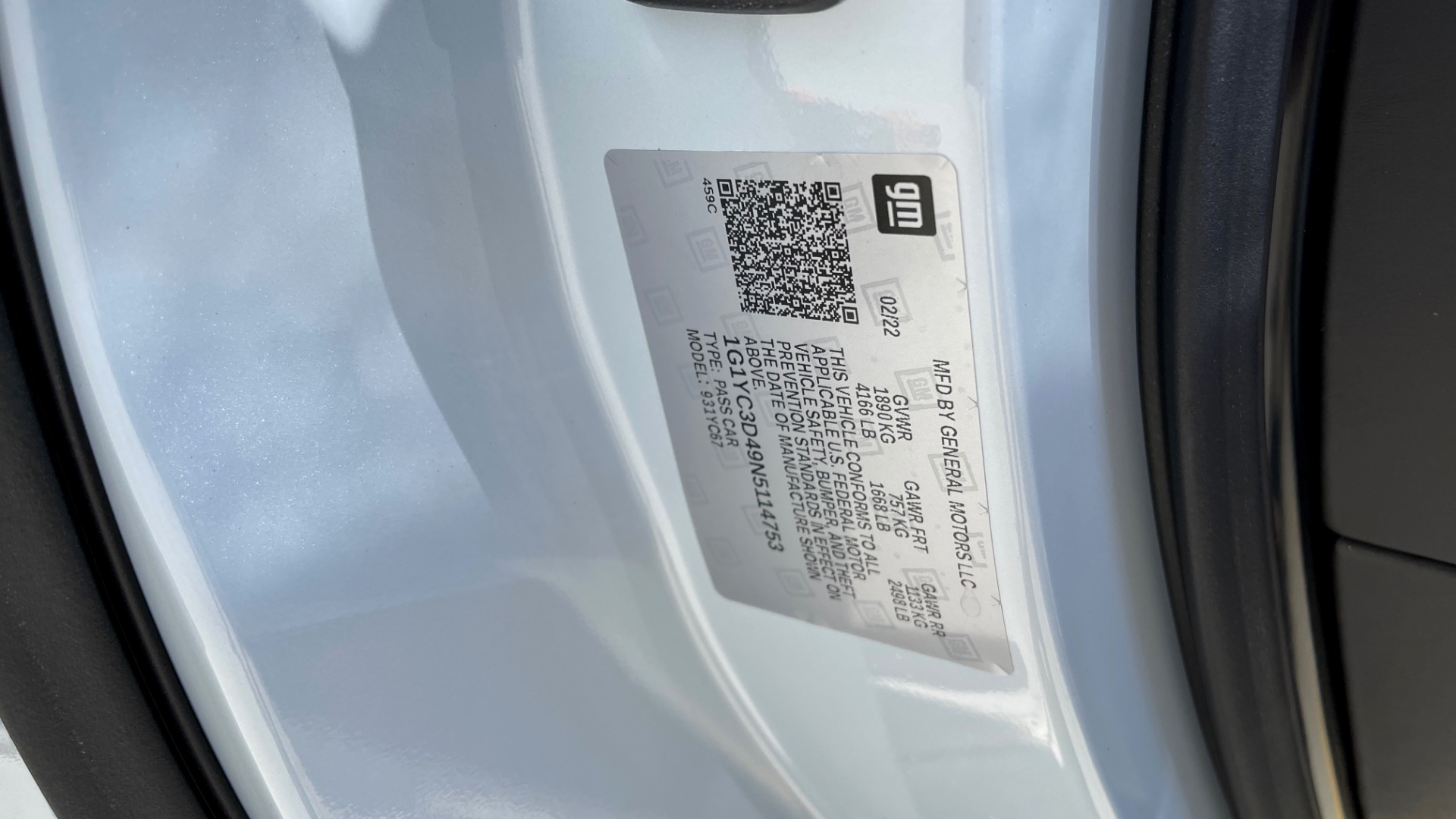 Used 2022 Chevrolet CORVETTE STINGRAY 3LT CONVERTIBLE / AUTO / PERF PKG / Z51 SUSP for sale Sold at Formula Imports in Charlotte NC 28227 87