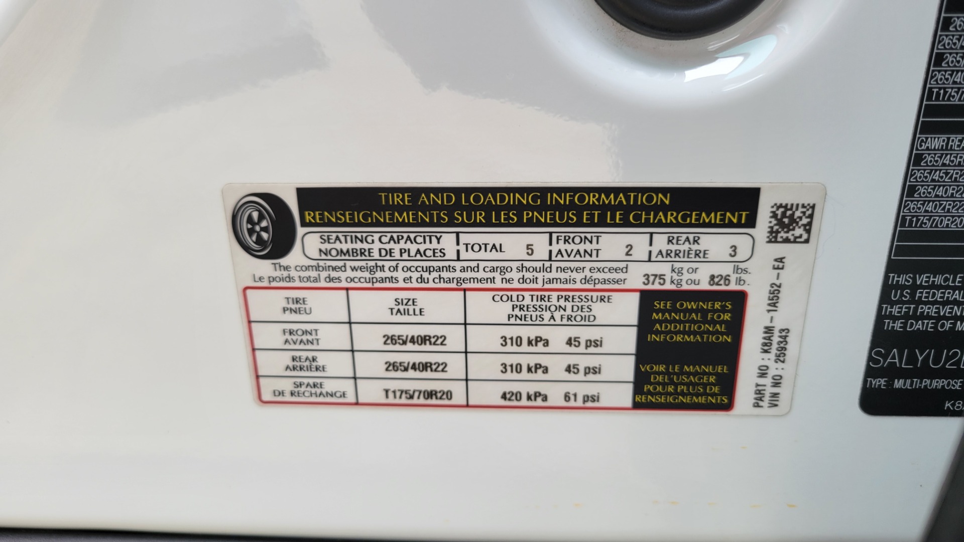 Used 2020 Land Rover RANGE ROVER VELAR SVAUTOBIOGRAPHY DYNAMIC ED / NAV / SUNROOF for sale $95,495 at Formula Imports in Charlotte NC 28227 82
