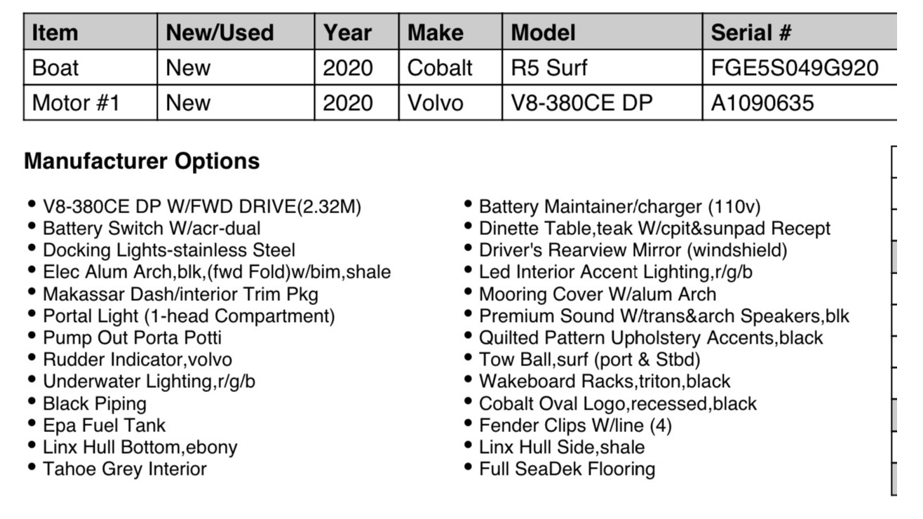 Used 2020 Cobalt 25 R5 SURF SKI BOAT / VOLVO V8 / PORTA POTTI / UNDERWATER LIGHTING / PREMIUM SND for sale $158,000 at Formula Imports in Charlotte NC 28227 5