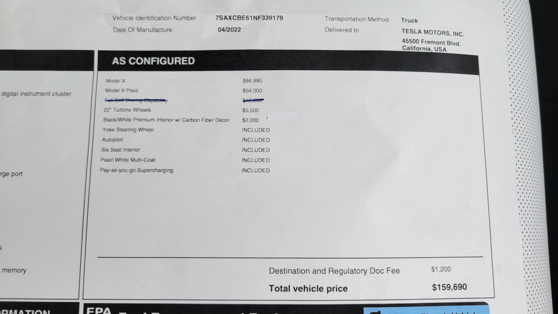 Used 2022 Tesla MODEL X PLAID 1020HP AWD SEDAN / NAV / GLASS ROOF / 3-ROWS / REARVIEW/ LOW MILES for sale Sold at Formula Imports in Charlotte NC 28227 82