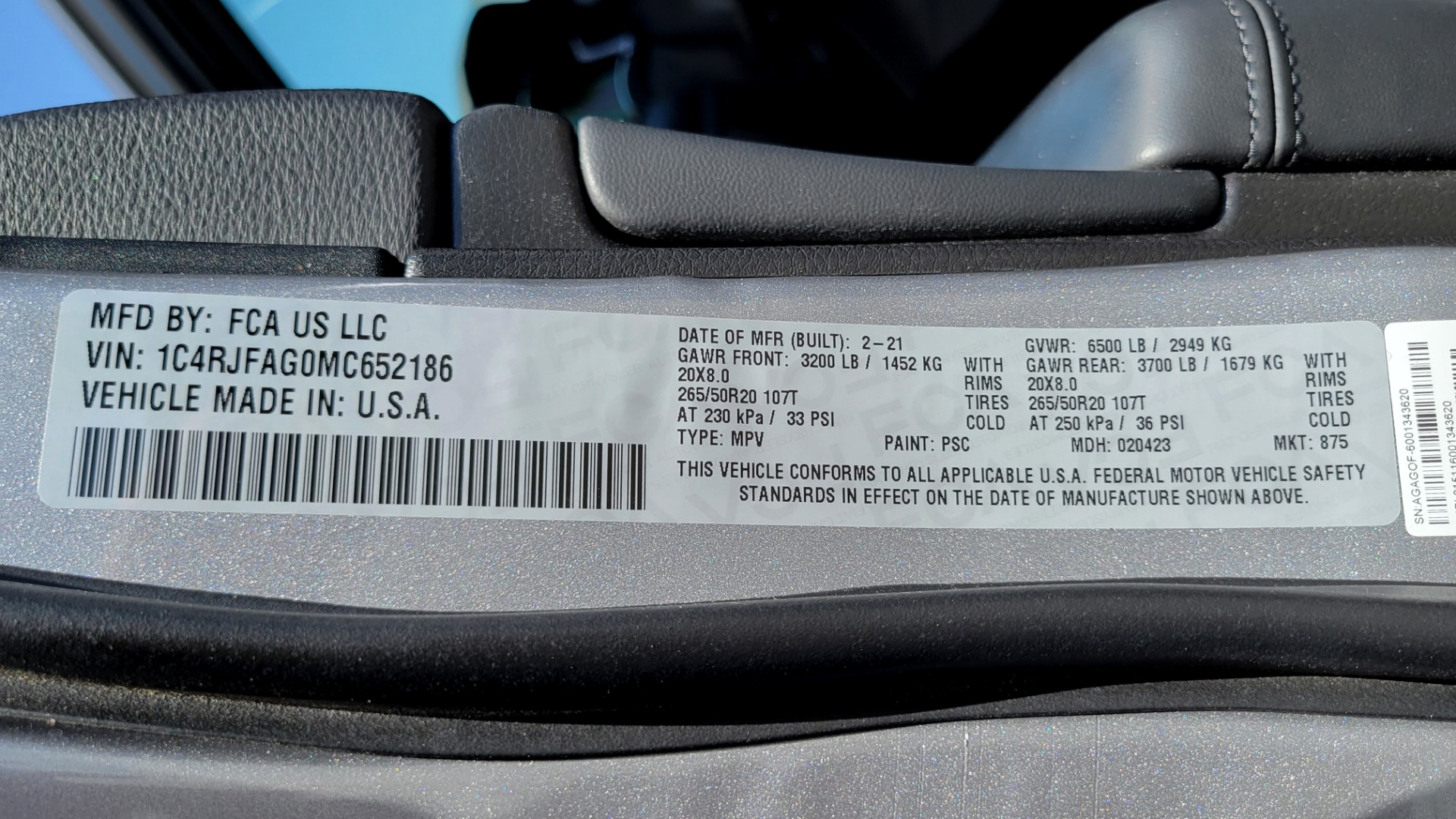 Used 2021 Jeep GRAND CHEROKEE LAREDO X / 3.6L / 4X4 / NAV / ALTITUDE PKG / LEATHER / REARVIEW for sale Sold at Formula Imports in Charlotte NC 28227 90