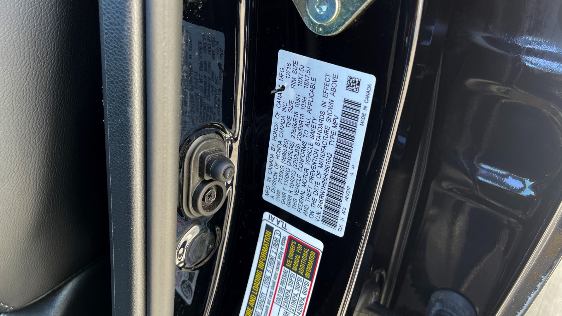 Used 2017 Honda CR-V EX-L / 1.5L TURBO / SUNROOF / BLIND SPOT SYSTEM / REARVIEW for sale Sold at Formula Imports in Charlotte NC 28227 28
