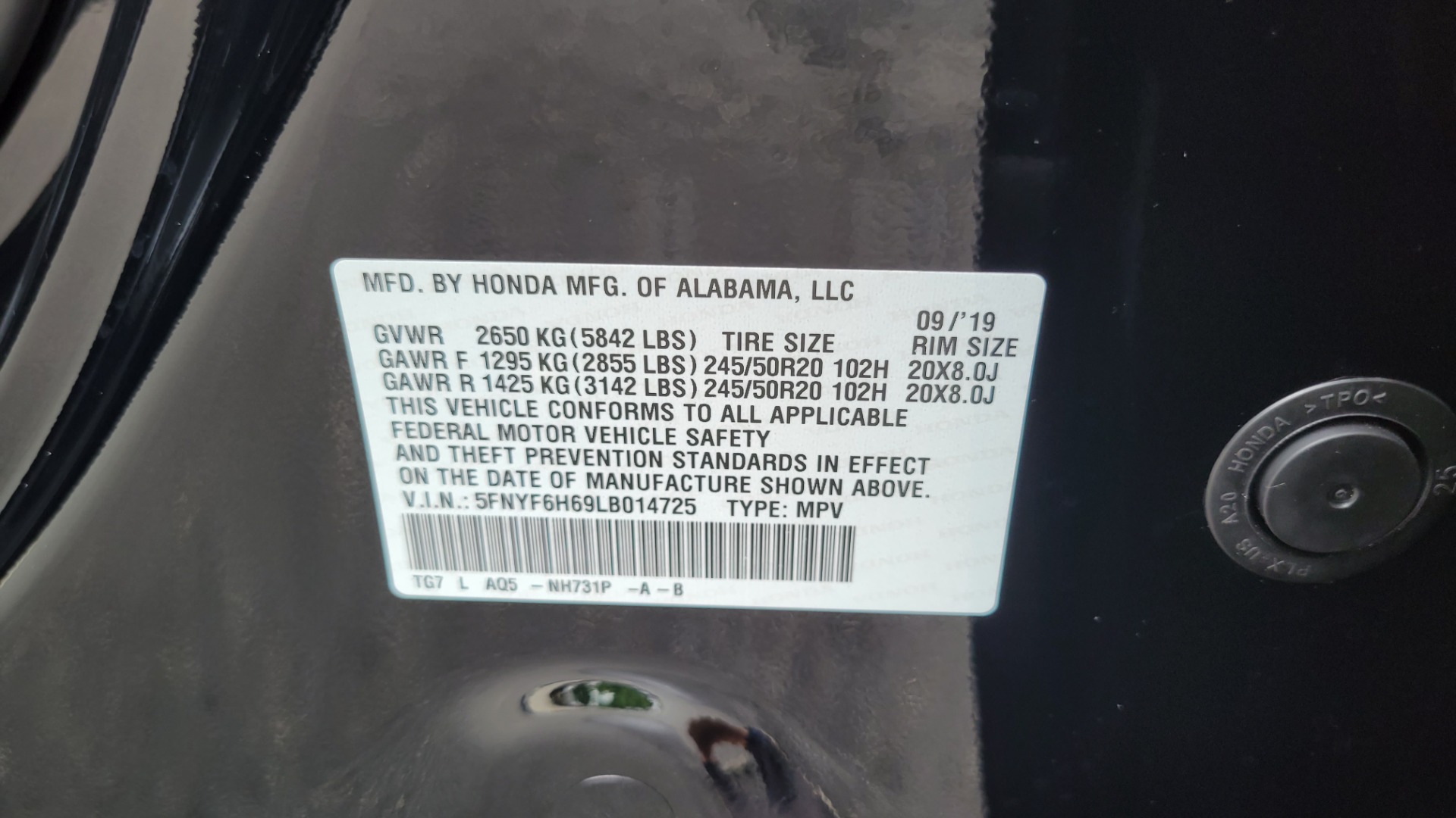 Used 2020 Honda PILOT TOURING 7-PASSENGER / NAV / SUNROOF / ENTERTAINMENT / 3-ROW for sale Sold at Formula Imports in Charlotte NC 28227 96