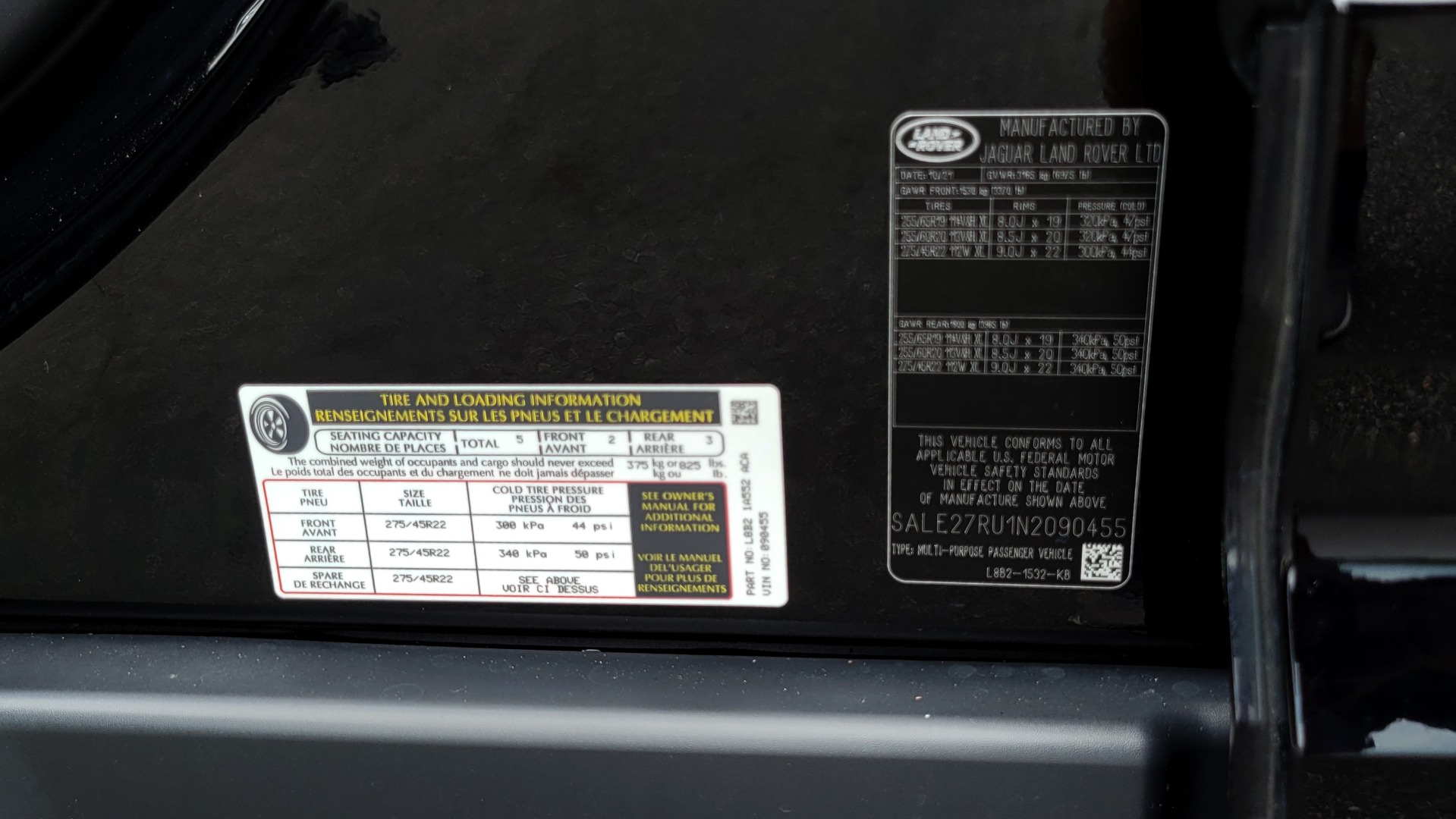 Used 2022 Land Rover DEFENDER X-DYNAMIC SE / NAV / SUNROOF / AIR SUSPENSION PKG / ADAPT CRUISE for sale $104,900 at Formula Imports in Charlotte NC 28227 117