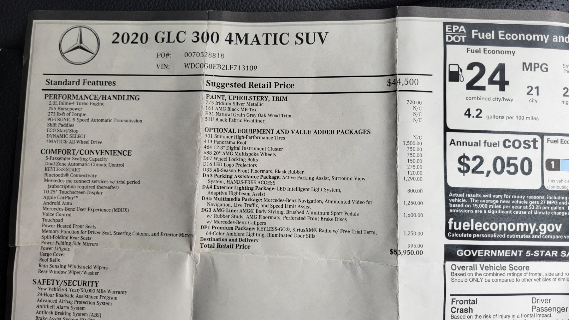 Used 2020 Mercedes-Benz GLC 300 PREMIUM / MULTIMEDIA / PARK ASST / LIGHTING / PANO-ROOF / CAMERA for sale Sold at Formula Imports in Charlotte NC 28227 96