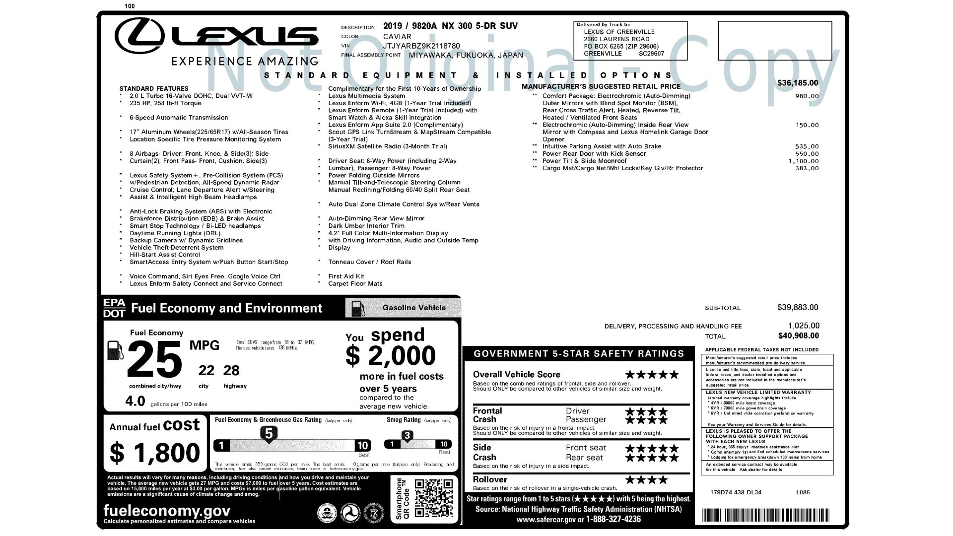Used 2019 Lexus NX NX 300 for sale Sold at Formula Imports in Charlotte NC 28227 87