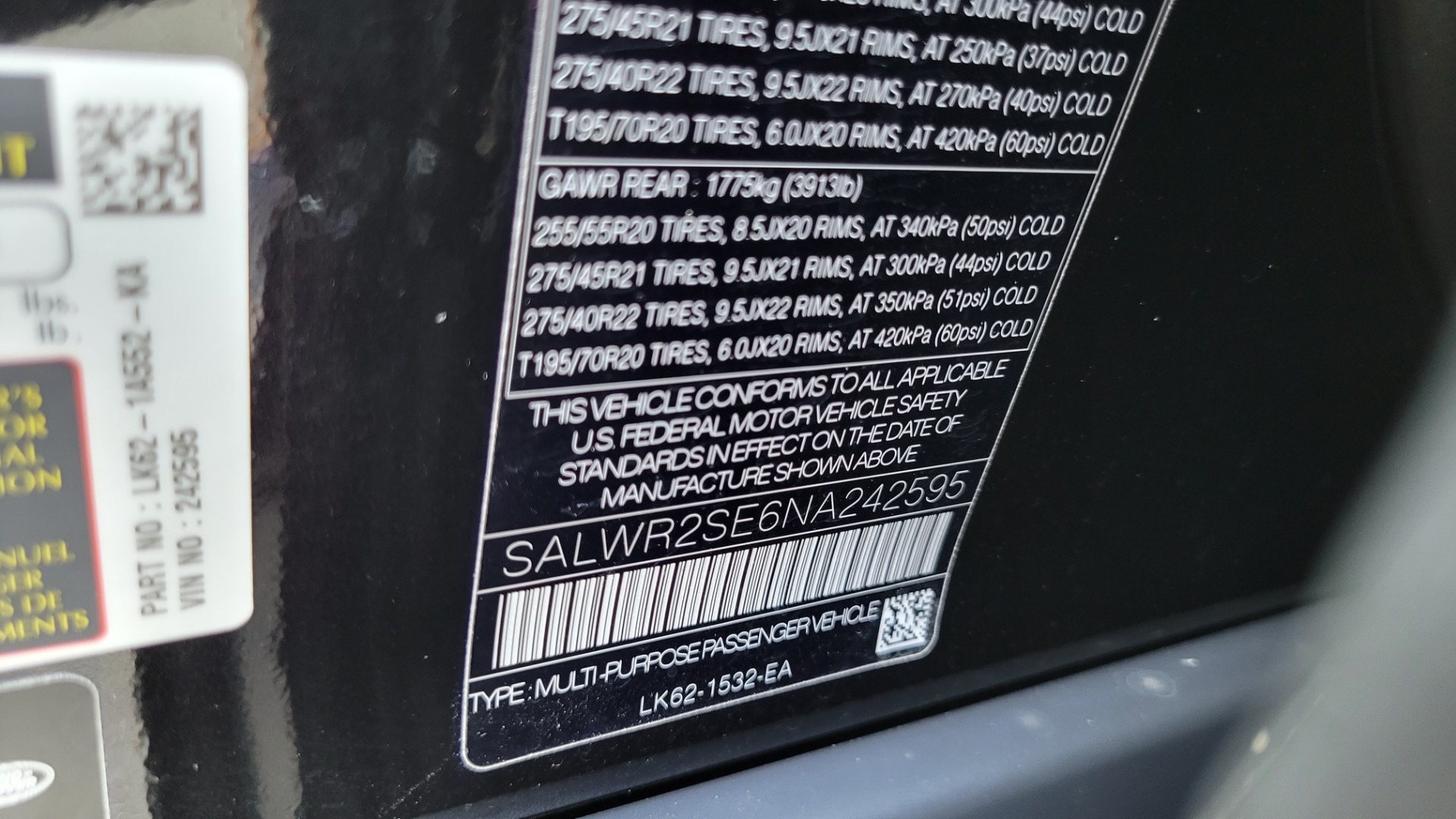 Used 2022 Land Rover RANGE ROVER SPORT HSE DYNAMIC 518HP / NAV / SUNROOF / MERIDIAN / CAMERA for sale Sold at Formula Imports in Charlotte NC 28227 97