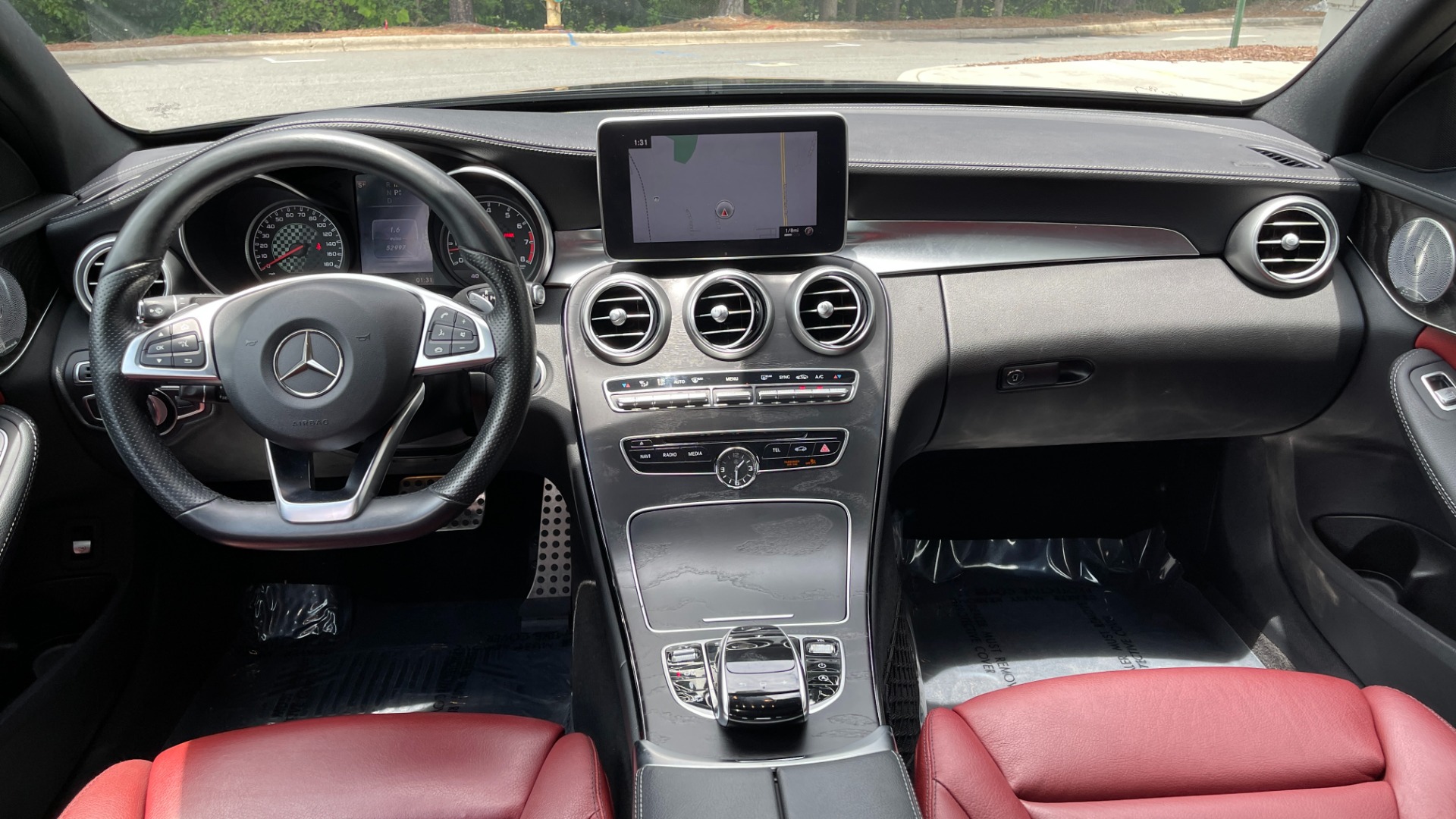 Used 2016 Mercedes-Benz C-Class C 450 AMG / AMBIENT LIGHTING / PREMIUM 2 / DARK WOOD TRIM / RED LEATHER for sale $37,499 at Formula Imports in Charlotte NC 28227 11