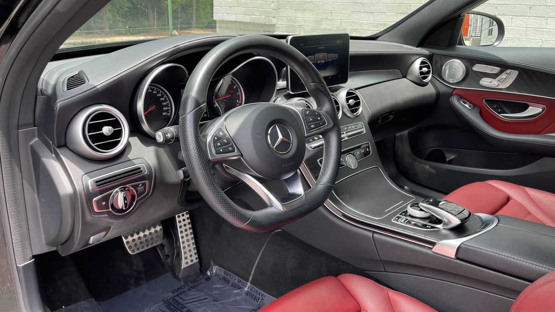 Used 2016 Mercedes-Benz C-Class C 450 AMG / AMBIENT LIGHTING / PREMIUM 2 / DARK WOOD TRIM / RED LEATHER for sale $37,499 at Formula Imports in Charlotte NC 28227 9