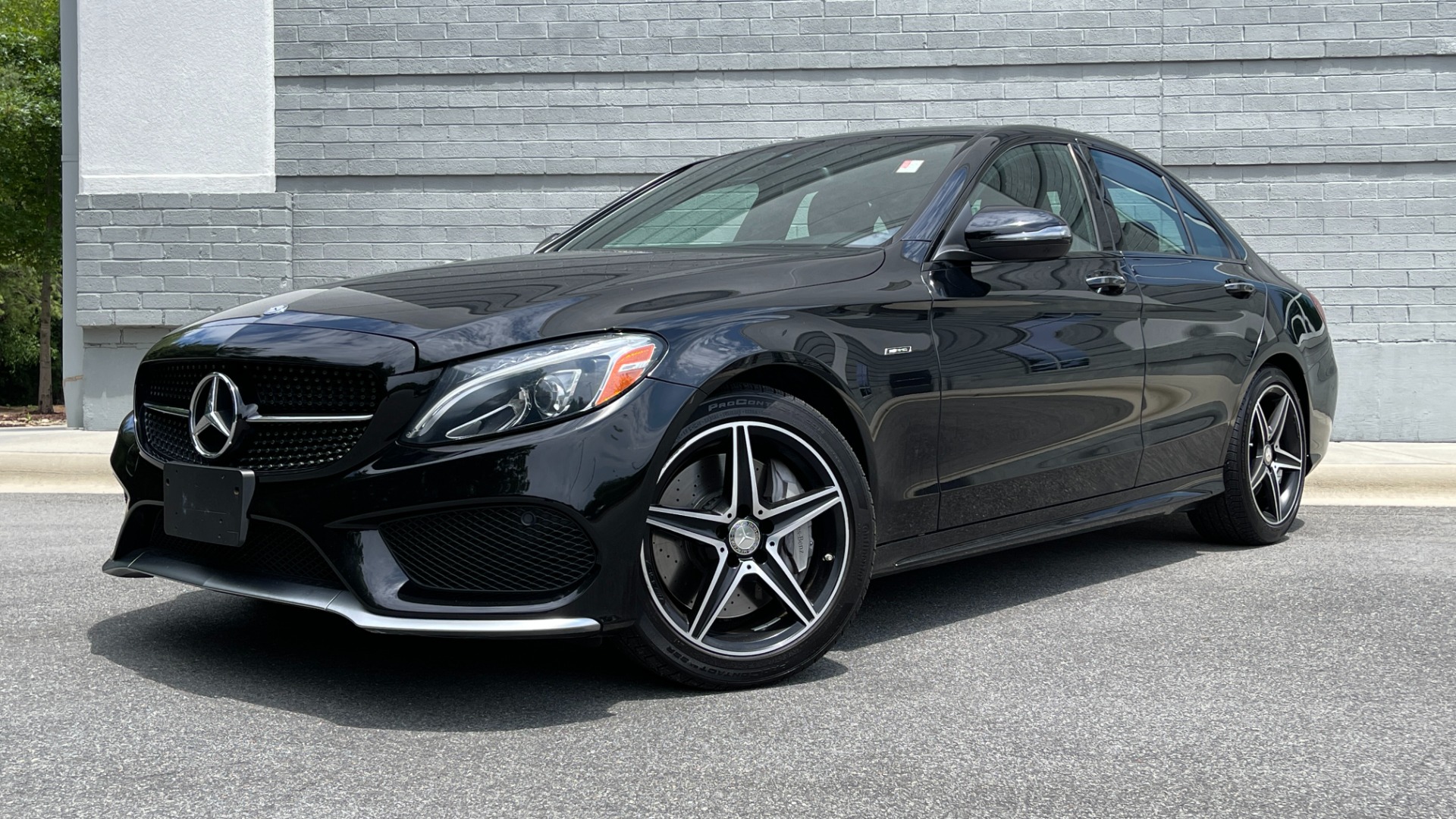 Used 2016 Mercedes-Benz C-Class C 450 AMG / AMBIENT LIGHTING / PREMIUM 2 / DARK WOOD TRIM / RED LEATHER for sale $37,499 at Formula Imports in Charlotte NC 28227 1